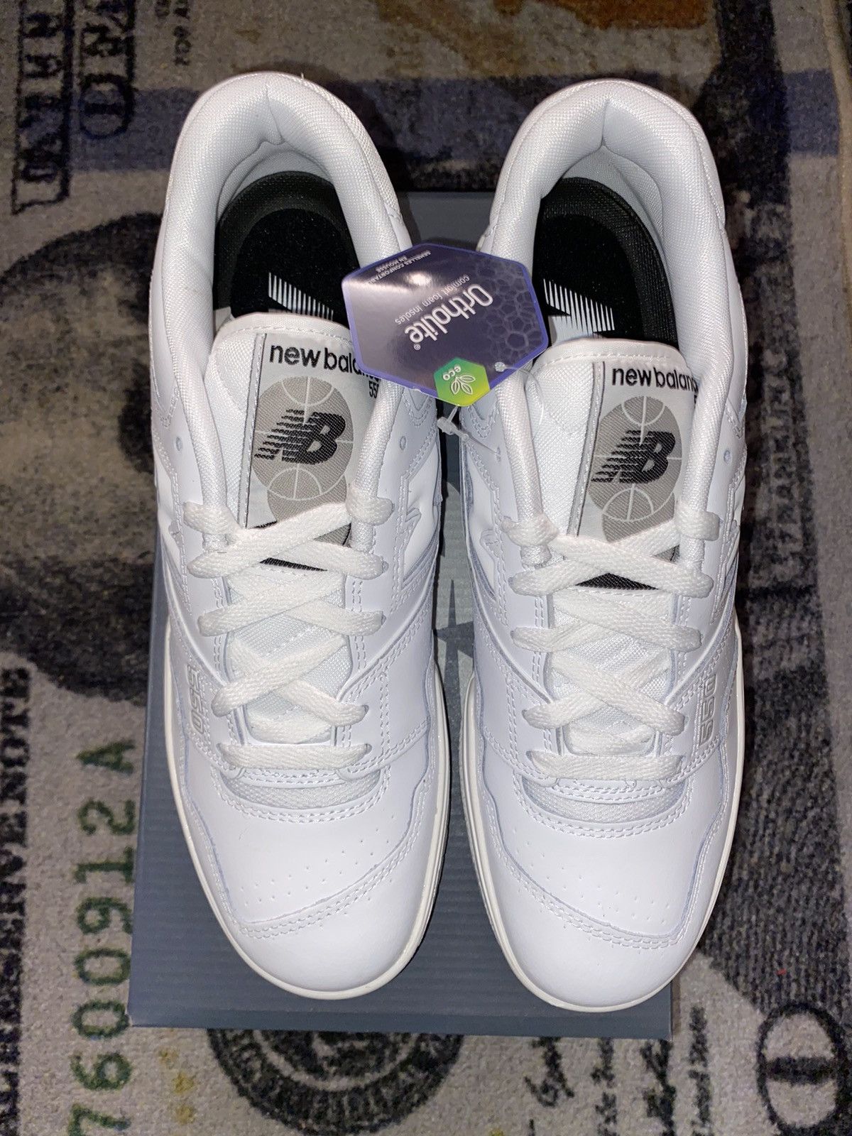 New Balance New Balance 550 White Grey (6.5Y Grade School) Size US 8 / IT 38 - 3 Thumbnail