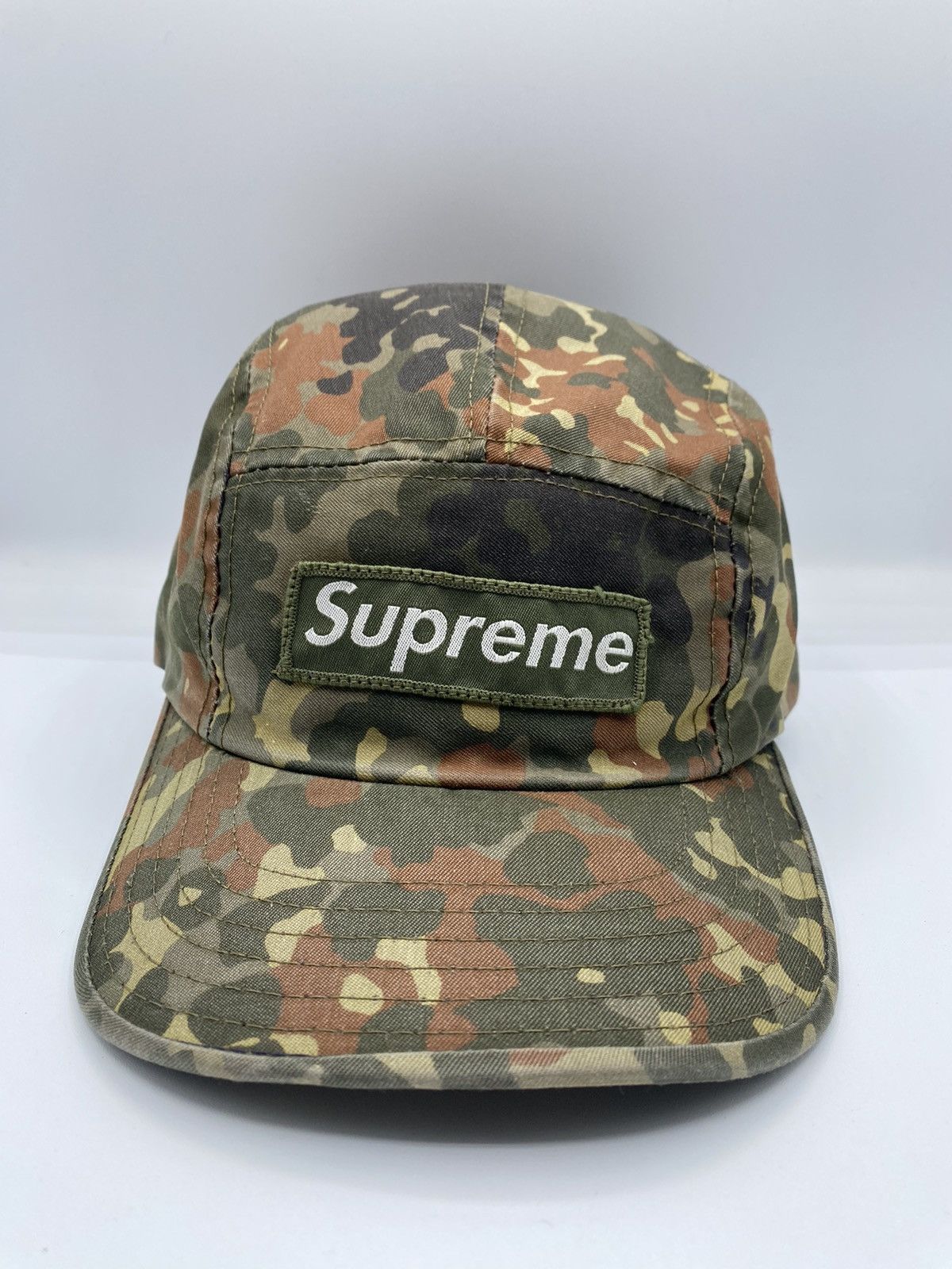 image of Supreme 1999 Duck Camo Camp Hat in Green, Men's