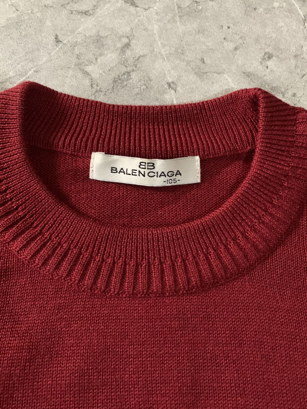 Balenciaga Vintage Red Balenciaga Knit Sweater Size US L / EU 52-54 / 3 - 4 Thumbnail