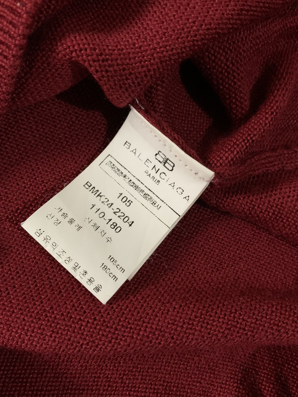 Balenciaga Vintage Red Balenciaga Knit Sweater Size US L / EU 52-54 / 3 - 5 Thumbnail
