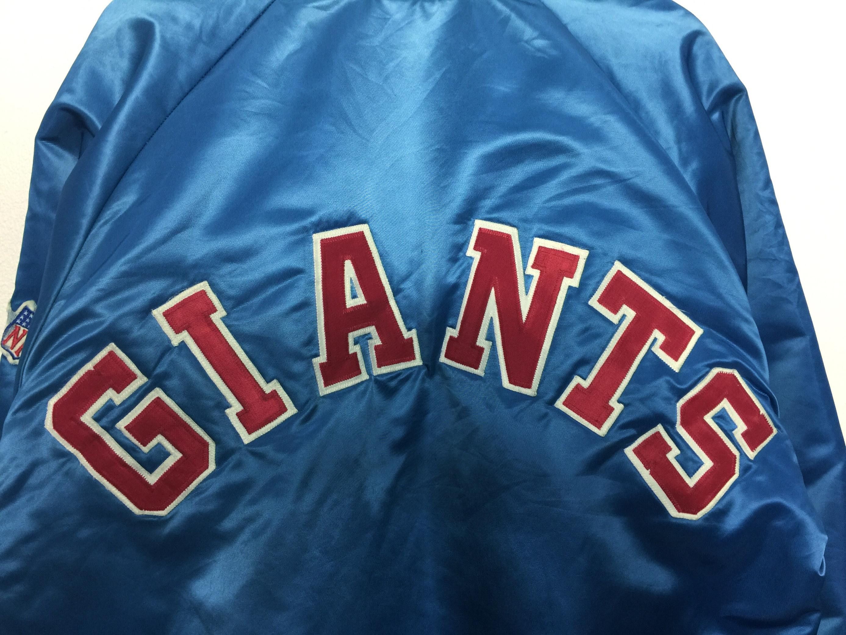 NFL Rare Vintage New York Giants NFL Bombers Jacket Made in USA Size US XL / EU 56 / 4 - 8 Thumbnail