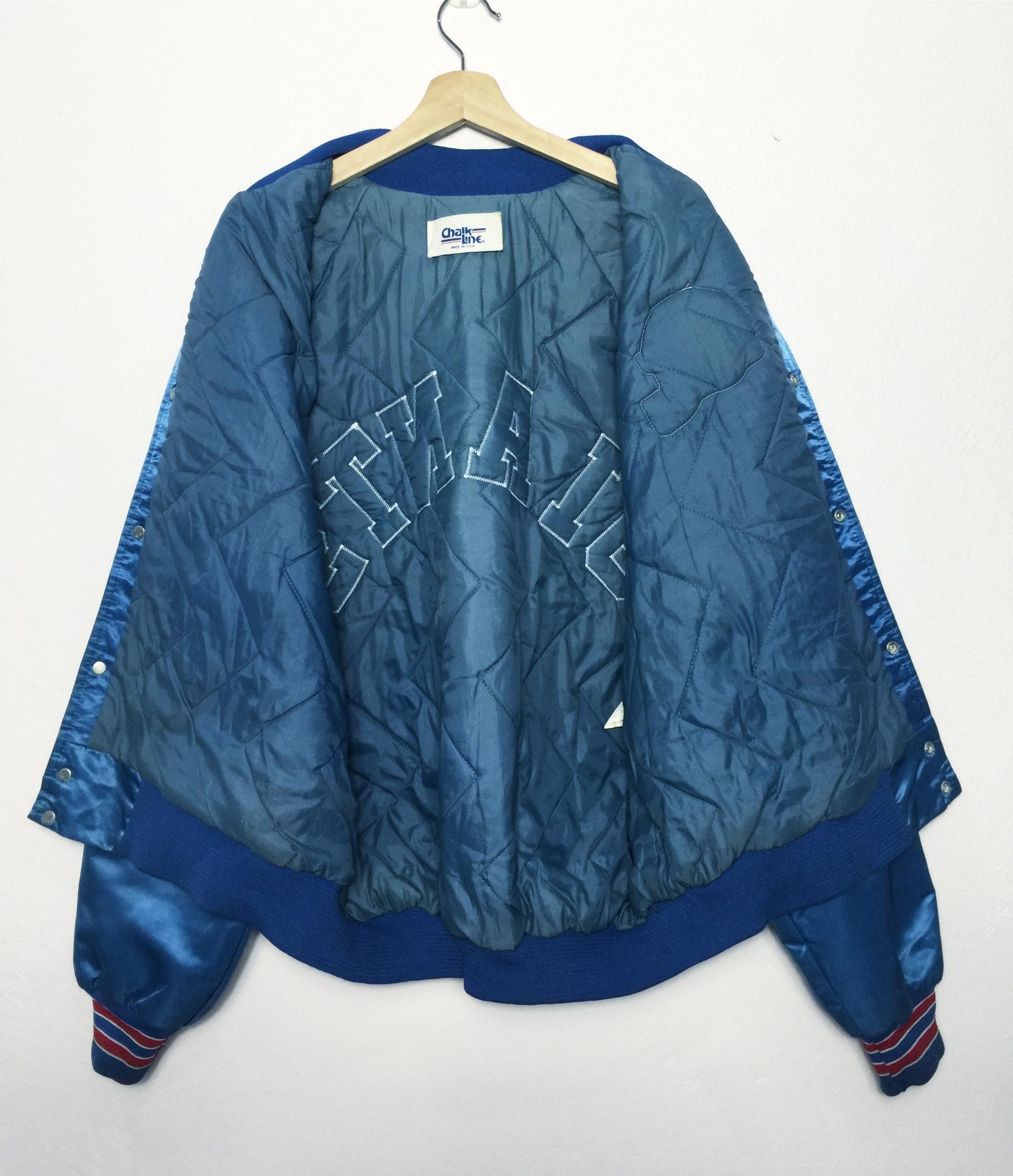 NFL Rare Vintage New York Giants NFL Bombers Jacket Made in USA Size US XL / EU 56 / 4 - 10 Thumbnail
