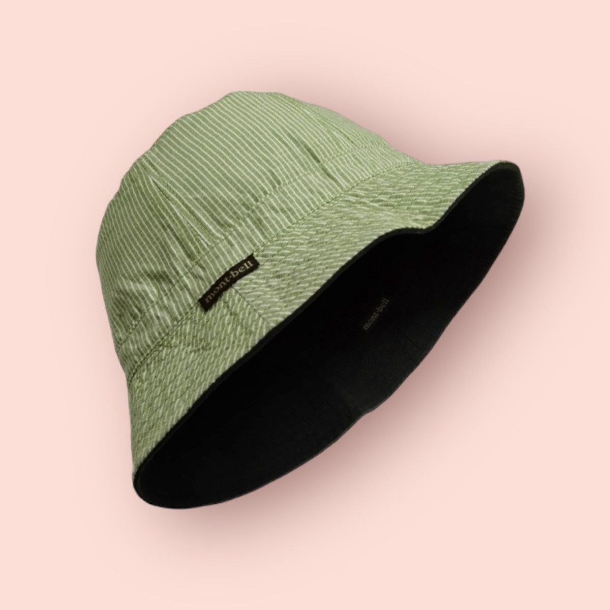 image of Montbell x Outdoor Style Go Out Mont-Bell Reversible Bucket Hat in Black/Green, Men's