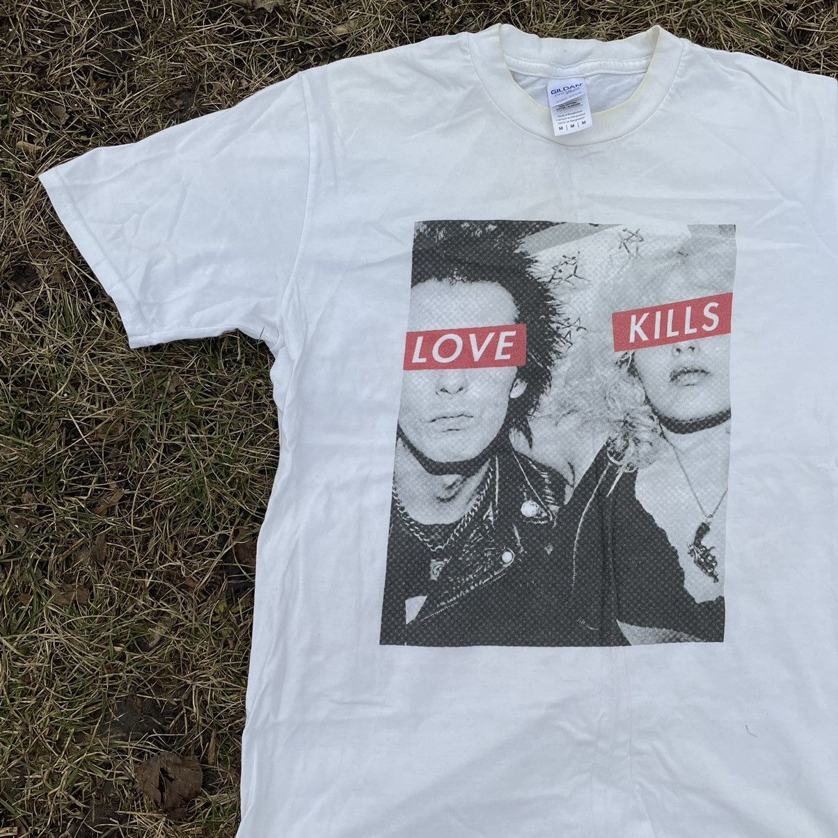 Band Tees Vintage Tee 90s Love Kills Skulls Vamp Dead Face M Size US M / EU 48-50 / 2 - 2 Thumbnail