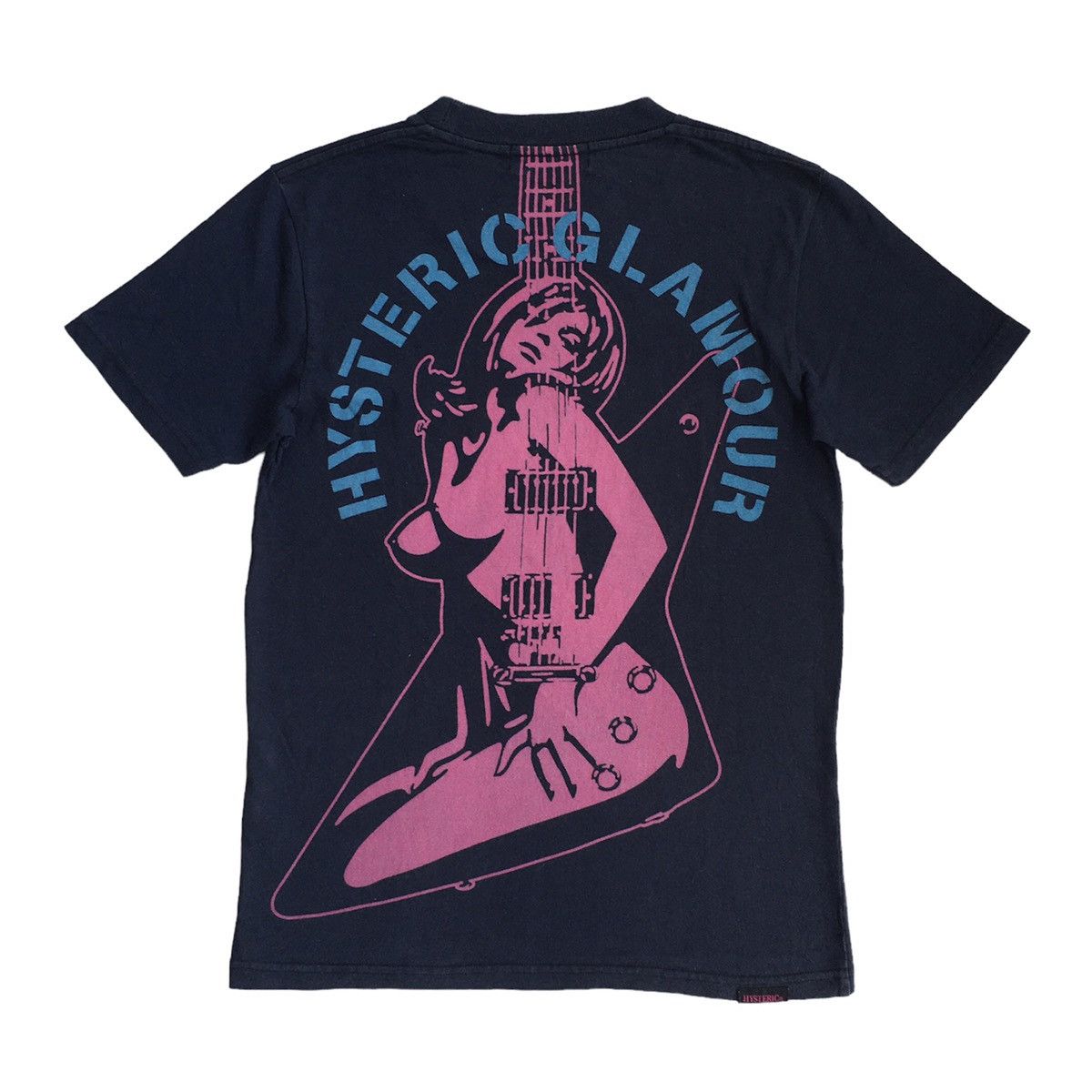 image of Hysteric Glamour Sexy Girl Guitar Graphic Tee in Black, Men's (Size XS)