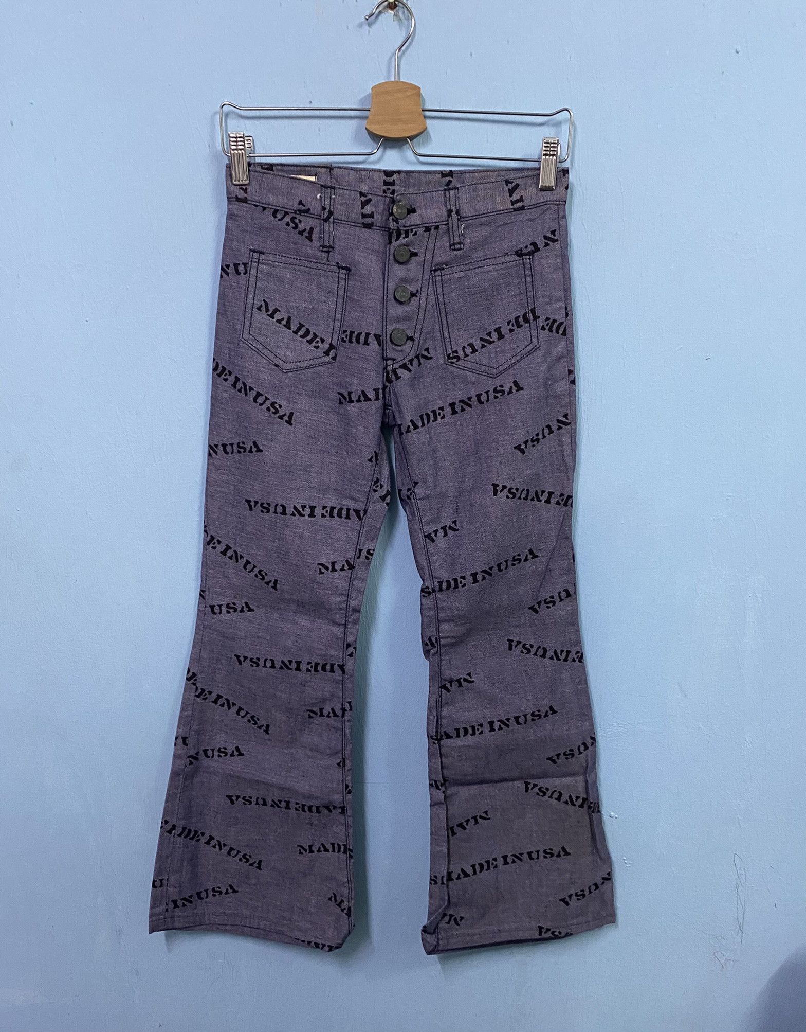 Edwin Vintage 70's EDWIN Full Print Made In USA Bush Pant Size US 27 - 1 Thumbnail