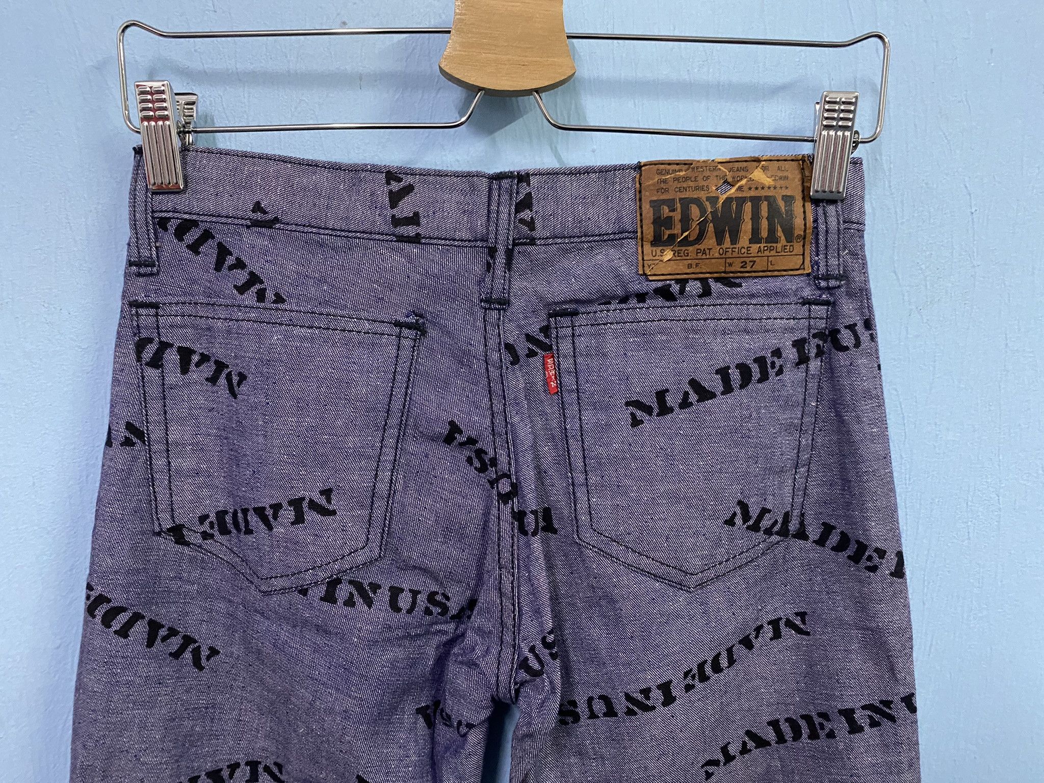 Edwin Vintage 70's EDWIN Full Print Made In USA Bush Pant Size US 27 - 7 Thumbnail