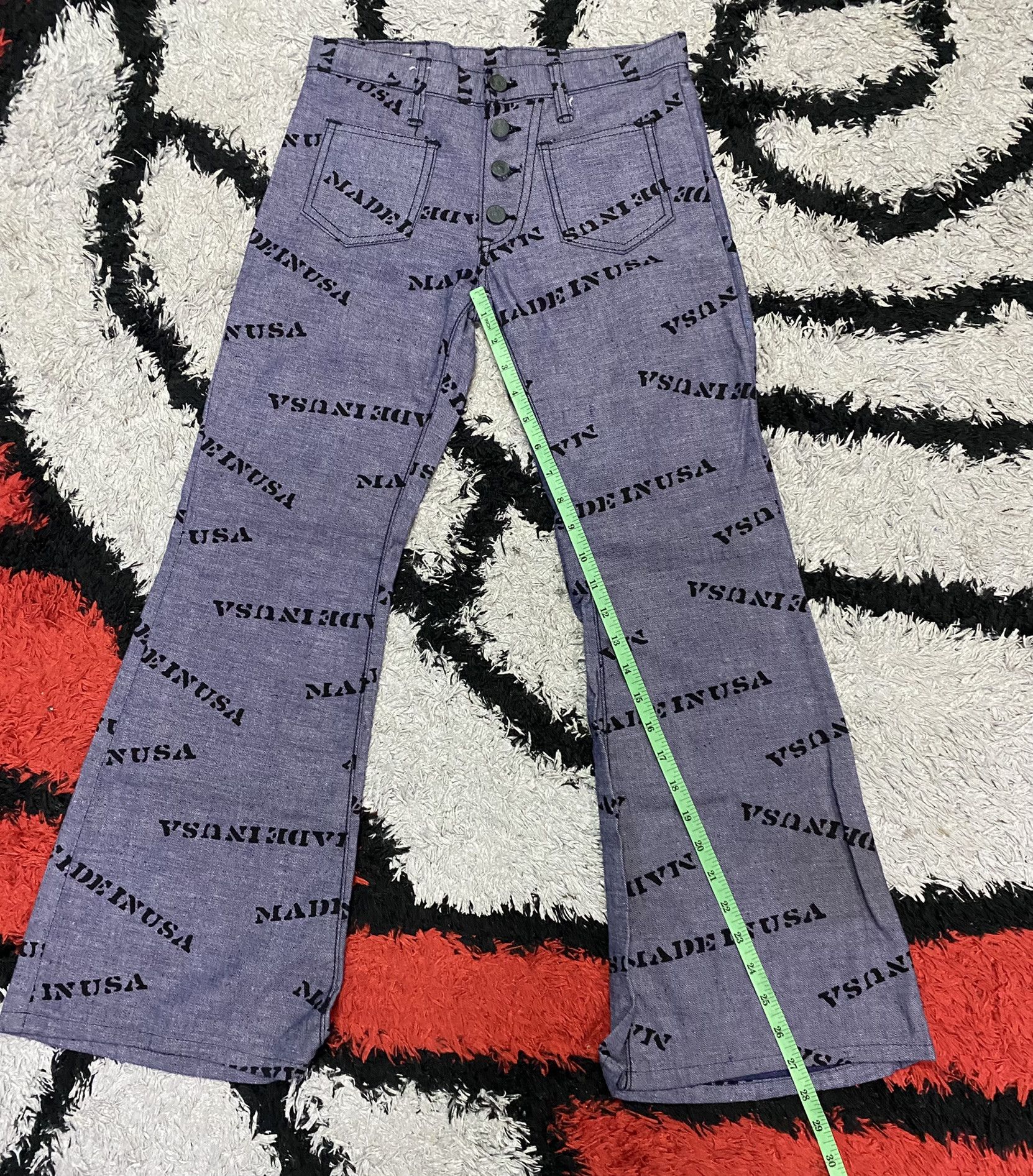 Edwin Vintage 70's EDWIN Full Print Made In USA Bush Pant Size US 27 - 16 Thumbnail