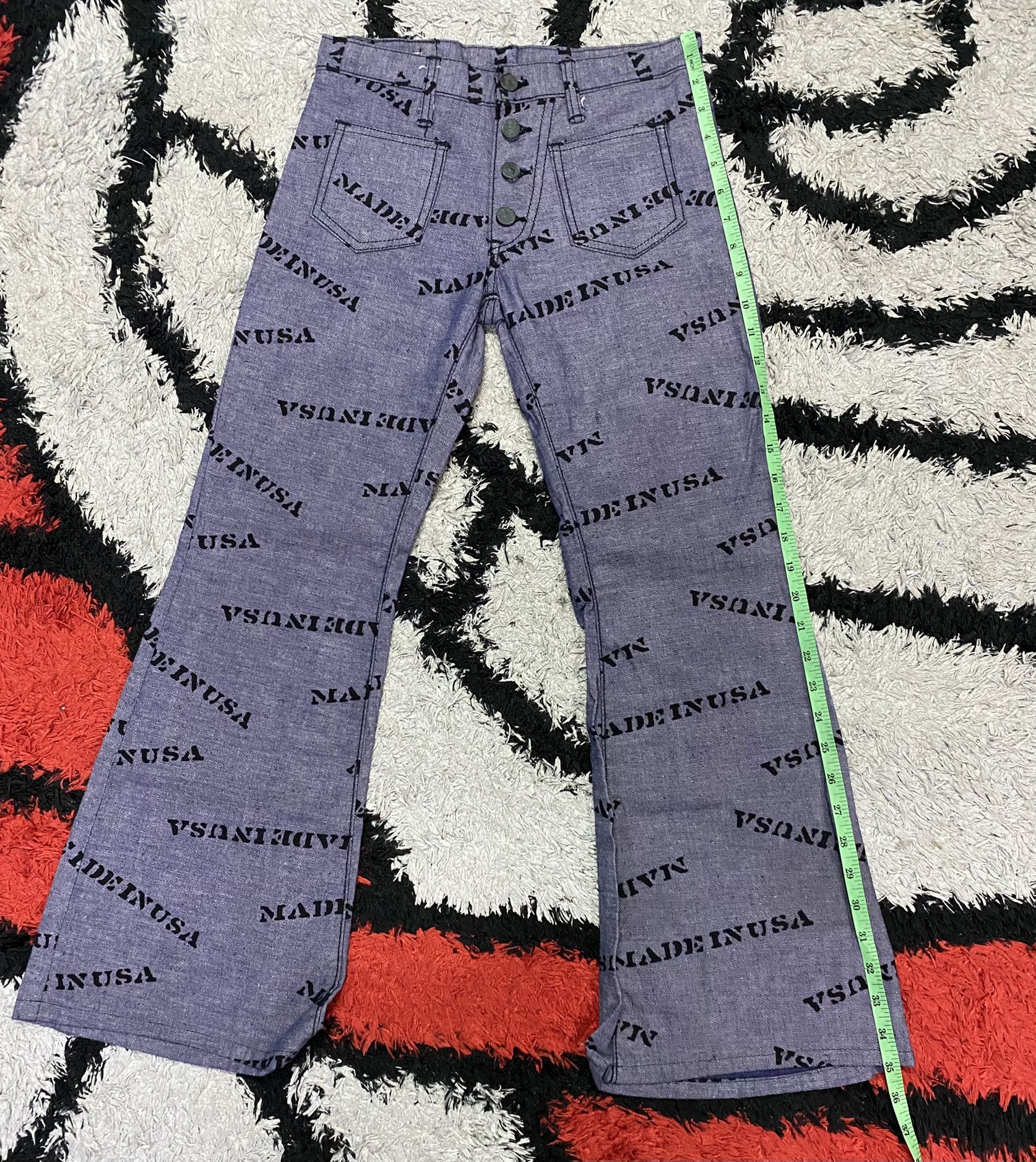 Edwin Vintage 70's EDWIN Full Print Made In USA Bush Pant Size US 27 - 15 Thumbnail