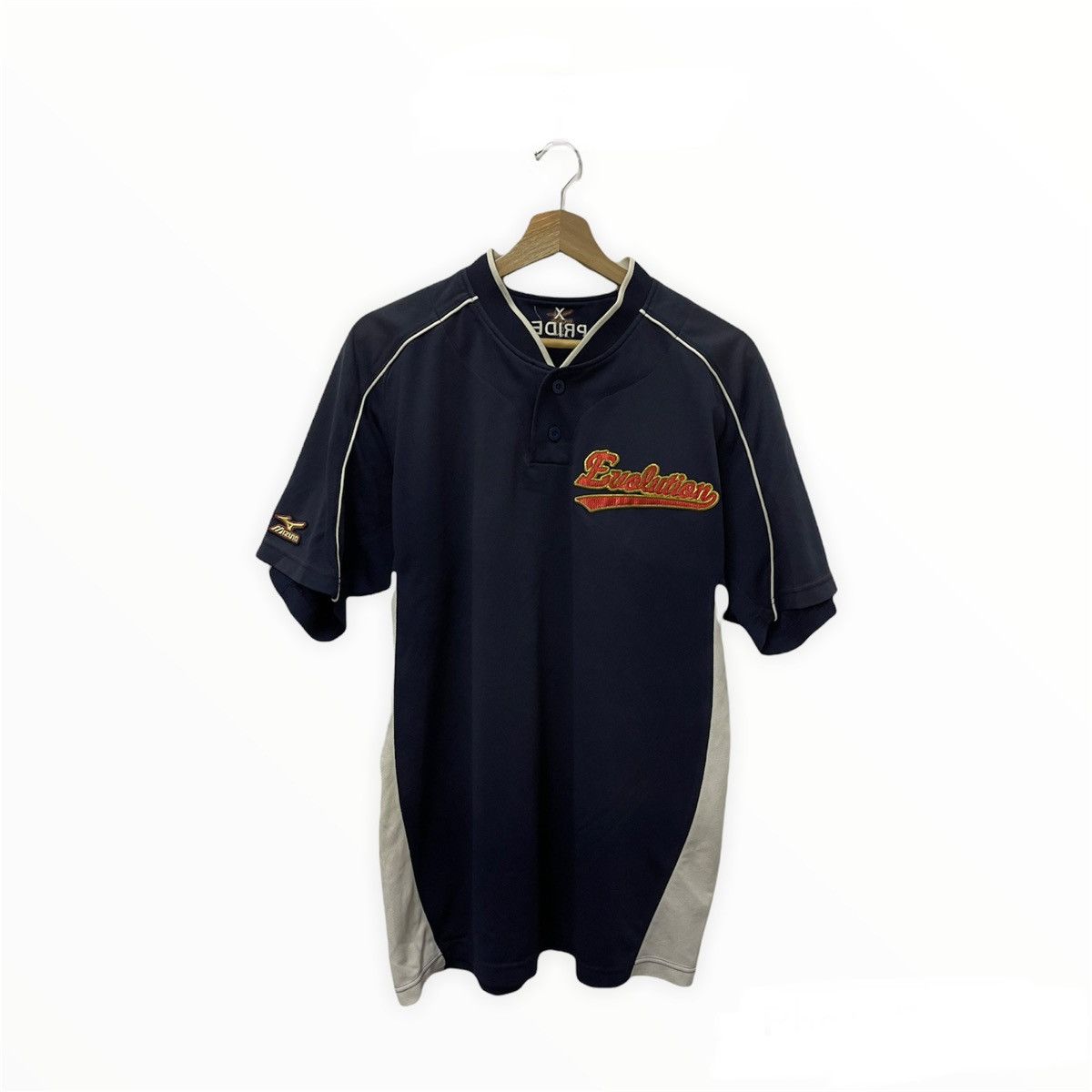 Mizuno × Vintage Vintage Mizuno Mini Logo Half Button Jersey Size US M / EU 48-50 / 2 - 1 Thumbnail