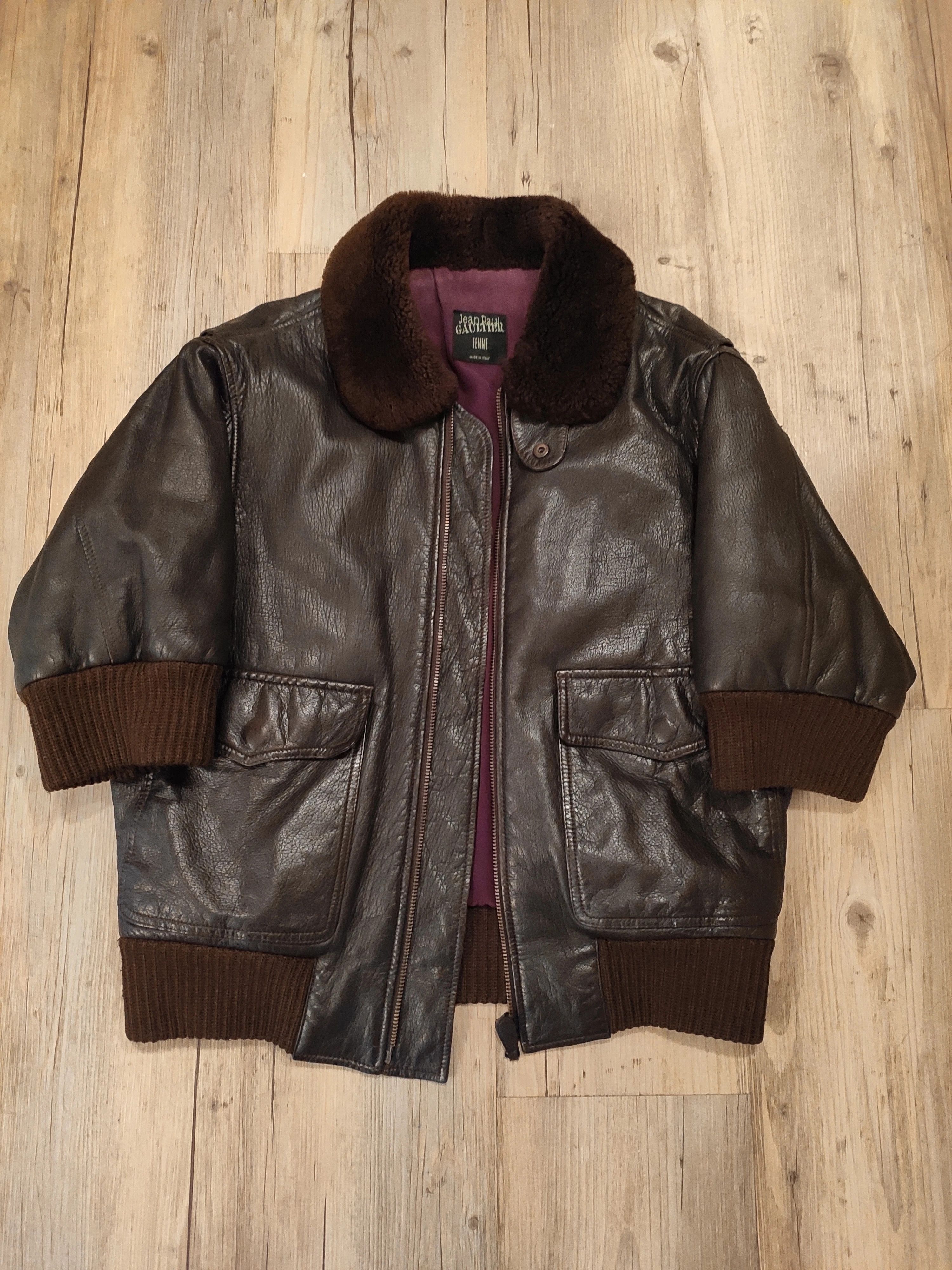 Jean Paul Gaultier RUNWAY! AW03 leather aviator coat. Size XS / US 0-2 / IT 36-38 - 5 Thumbnail