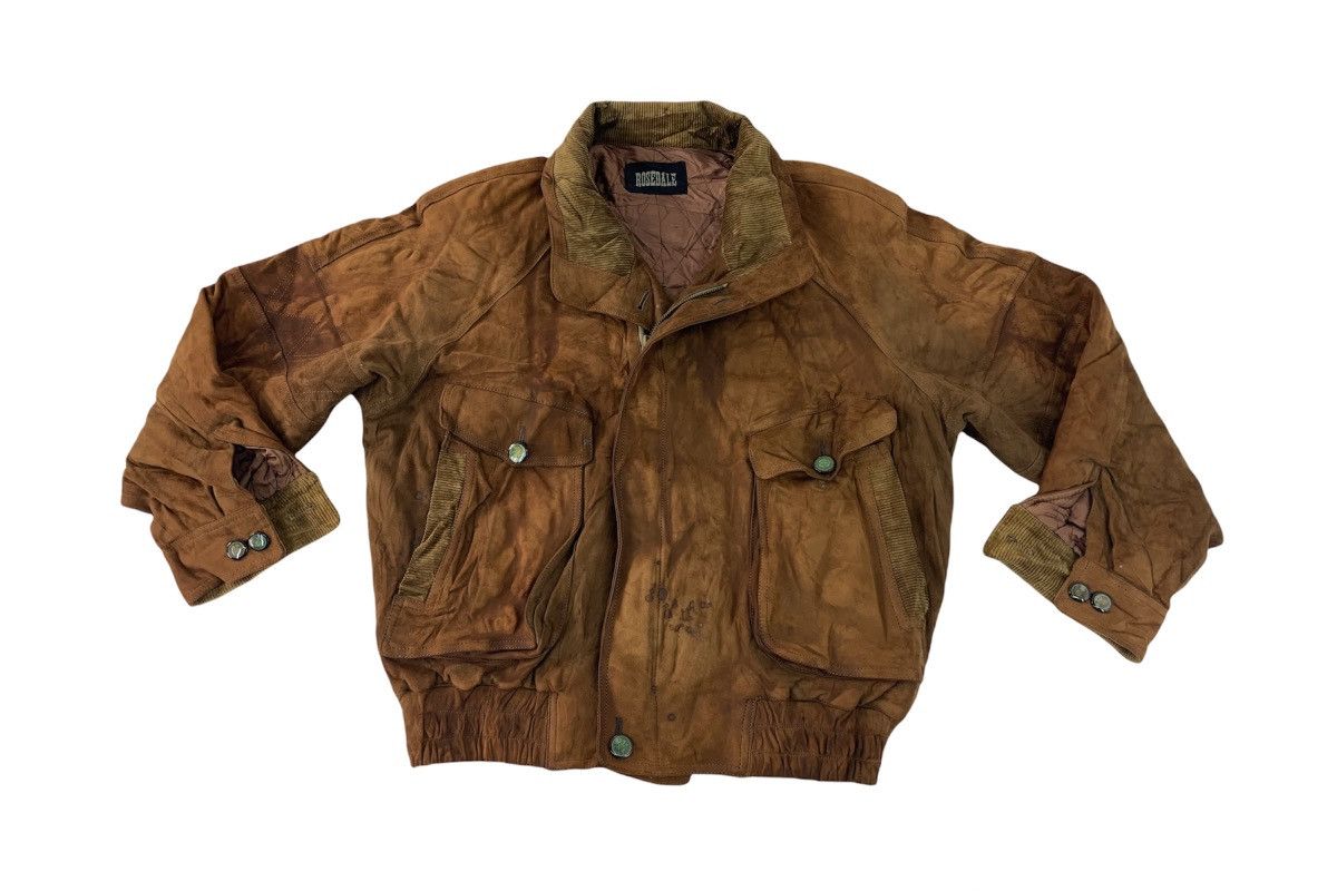 Vintage 80s 90s Rosedale Classic Leather Jacket Big Pocket Size US M / EU 48-50 / 2 - 1 Thumbnail