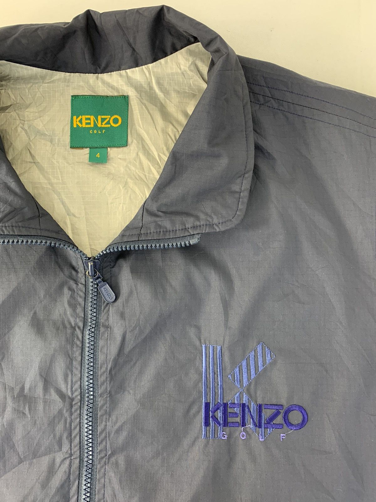 Japanese Brand Kenzo Golf Insulated Wool Nylon Embroidery Logo Vest Jacket Size US XL / EU 56 / 4 - 3 Thumbnail