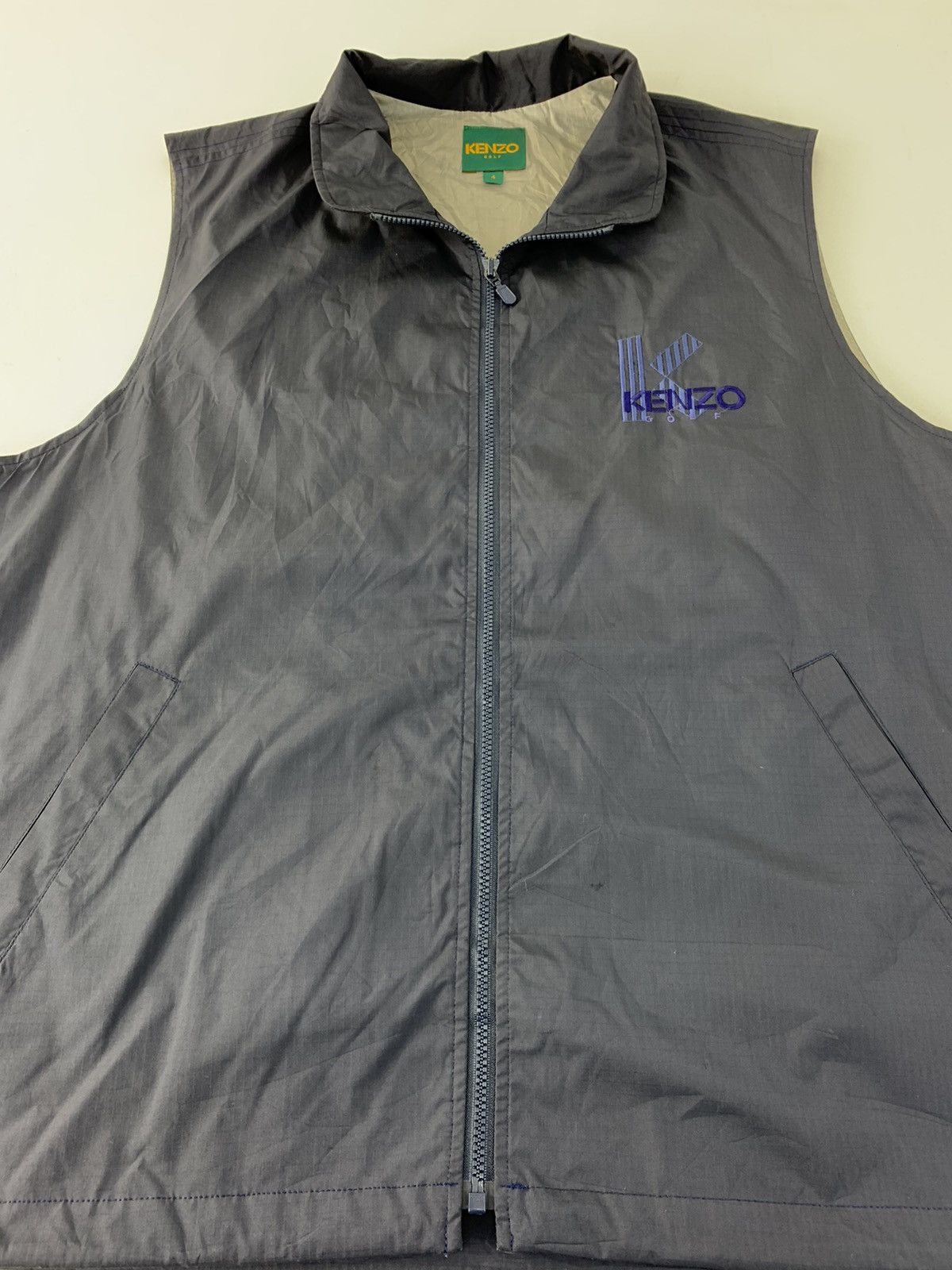 Japanese Brand Kenzo Golf Insulated Wool Nylon Embroidery Logo Vest Jacket Size US XL / EU 56 / 4 - 4 Thumbnail