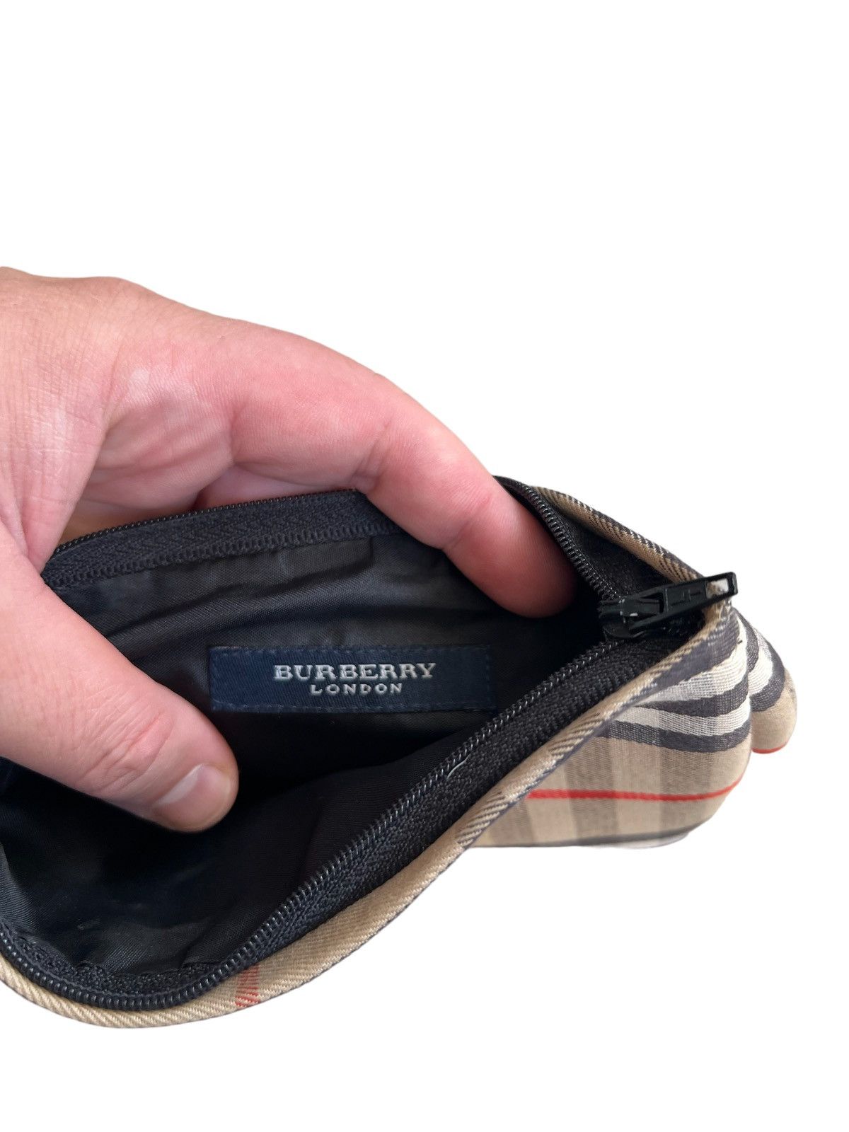 Burberry 🔥Vintage Burberry Nova Check Toiletry Bag/Burberry Cosmetic Size ONE SIZE - 13 Thumbnail