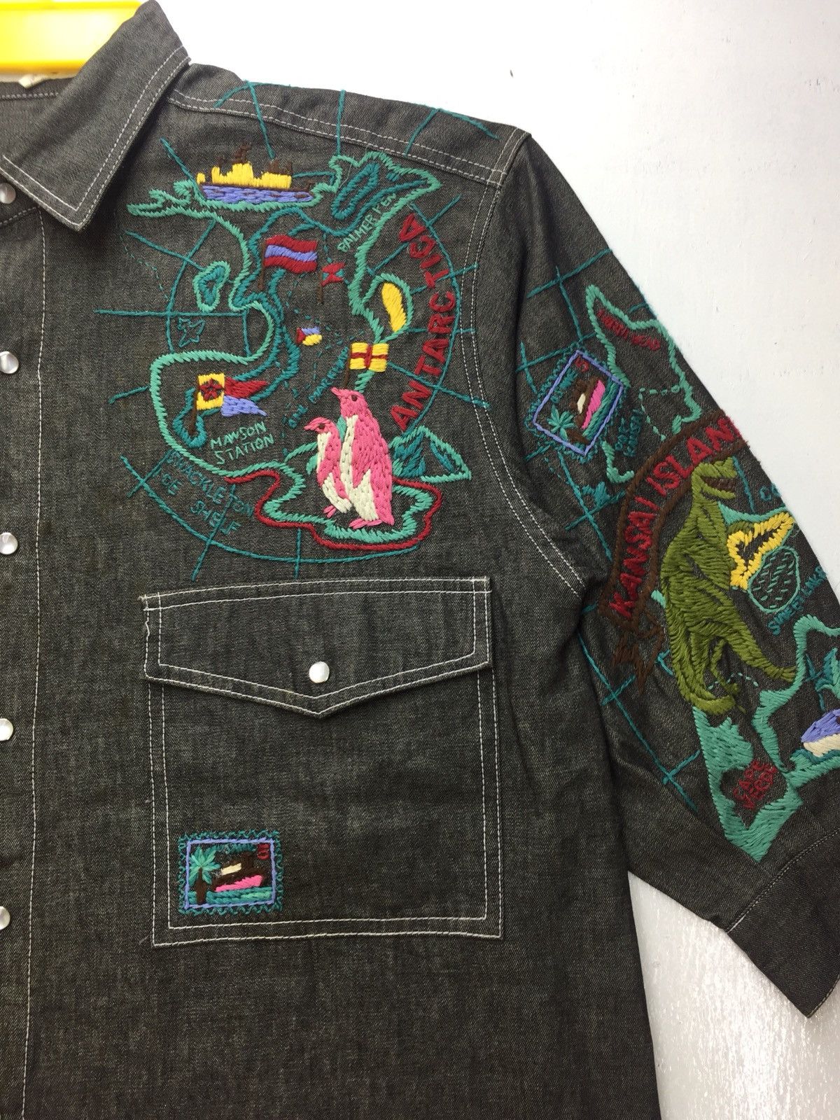 Designer Vintage Kansai O2 HandMade Embroidery Oversize Shirt Size US XL / EU 56 / 4 - 3 Thumbnail