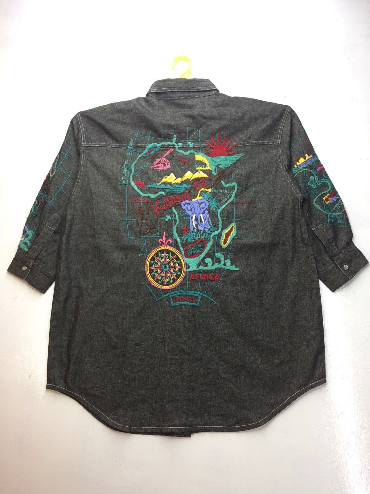 Designer Vintage Kansai O2 HandMade Embroidery Oversize Shirt Size US XL / EU 56 / 4 - 1 Thumbnail