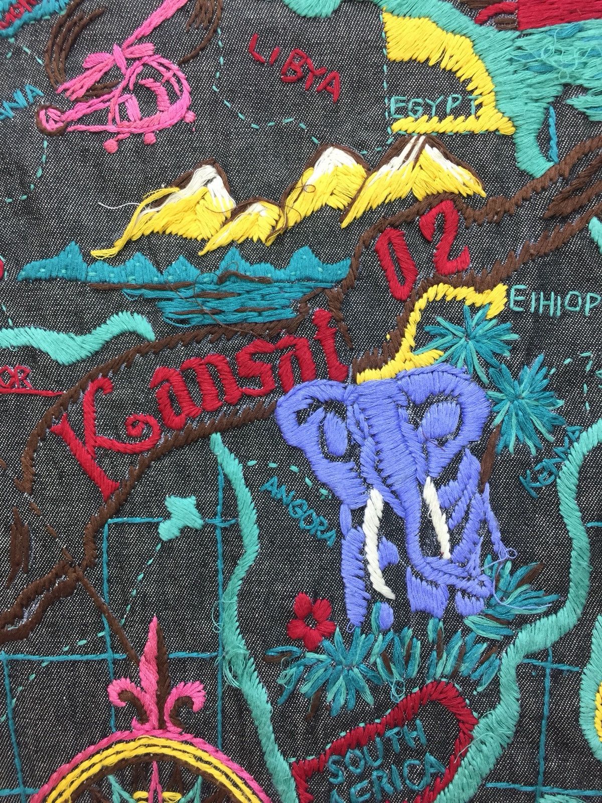 Designer Vintage Kansai O2 HandMade Embroidery Oversize Shirt Size US XL / EU 56 / 4 - 8 Thumbnail