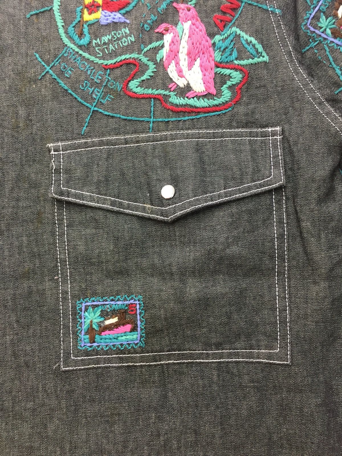 Designer Vintage Kansai O2 HandMade Embroidery Oversize Shirt Size US XL / EU 56 / 4 - 6 Thumbnail