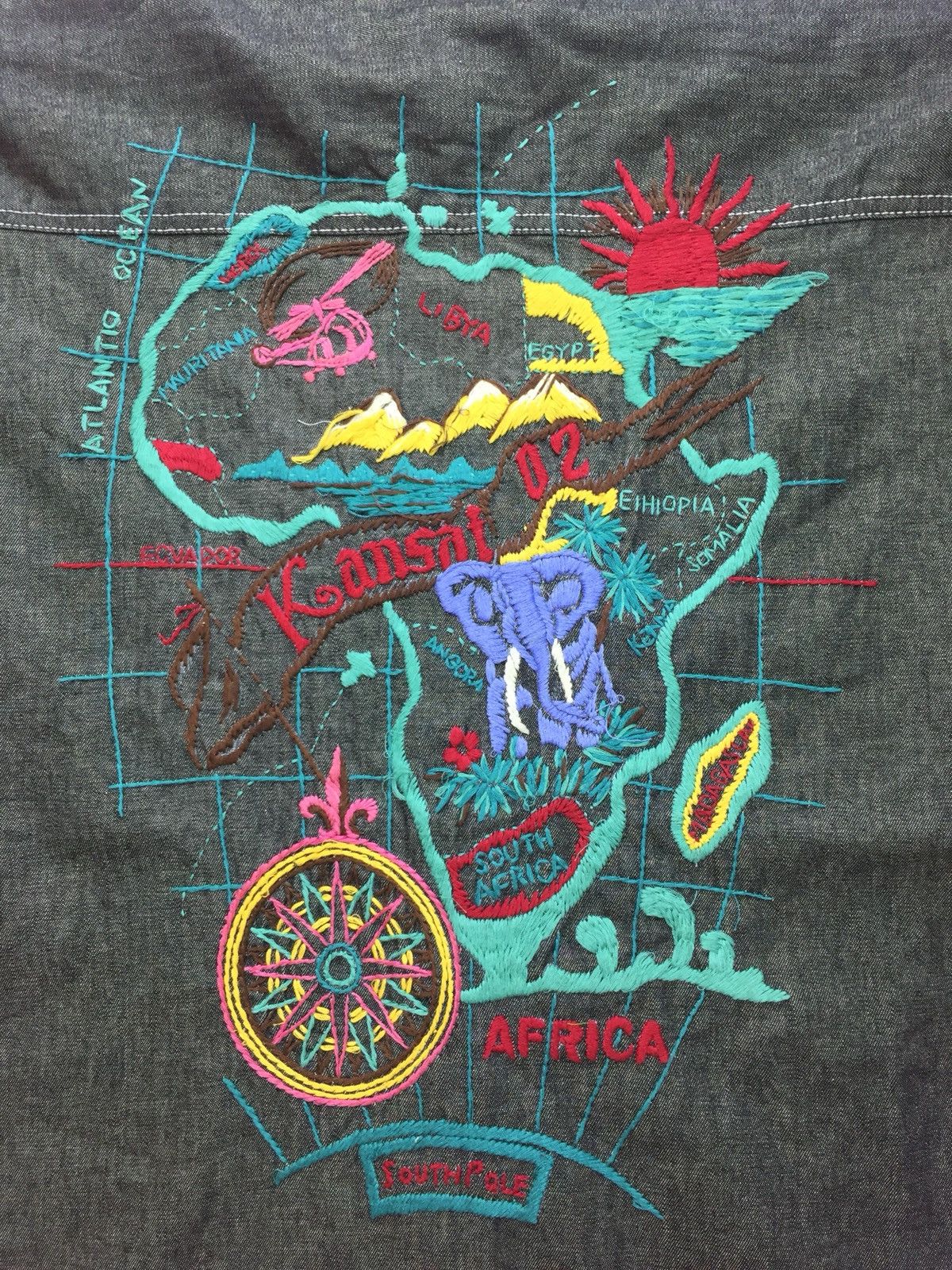 Designer Vintage Kansai O2 HandMade Embroidery Oversize Shirt Size US XL / EU 56 / 4 - 7 Thumbnail