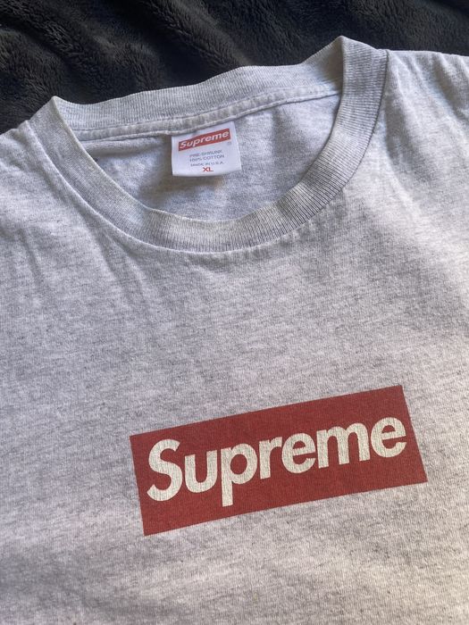 Supreme Supreme Ash Grey Box Logo Tee 2003 Grailed