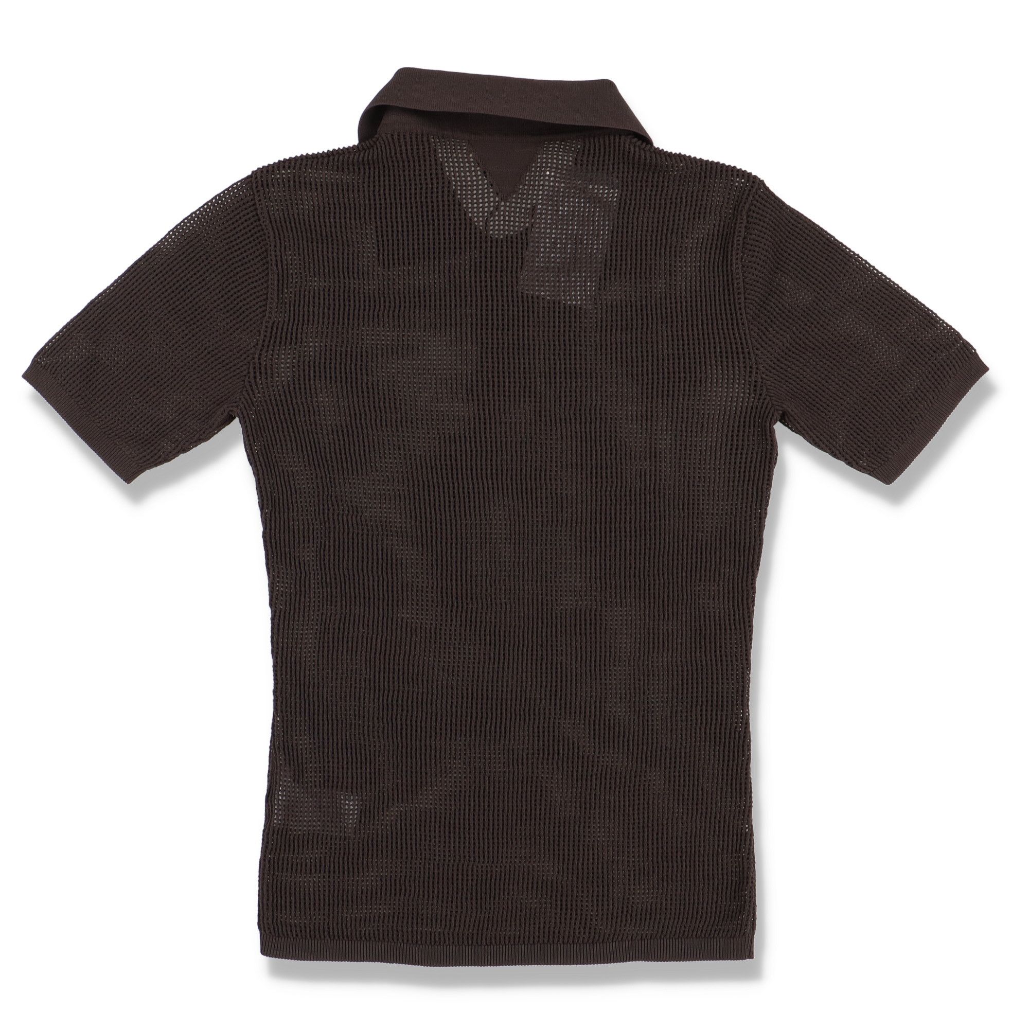 Bottega Veneta Chocolate Brown Cotton Mesh Polo Size US XS / EU 42 / 0 - 13 Thumbnail