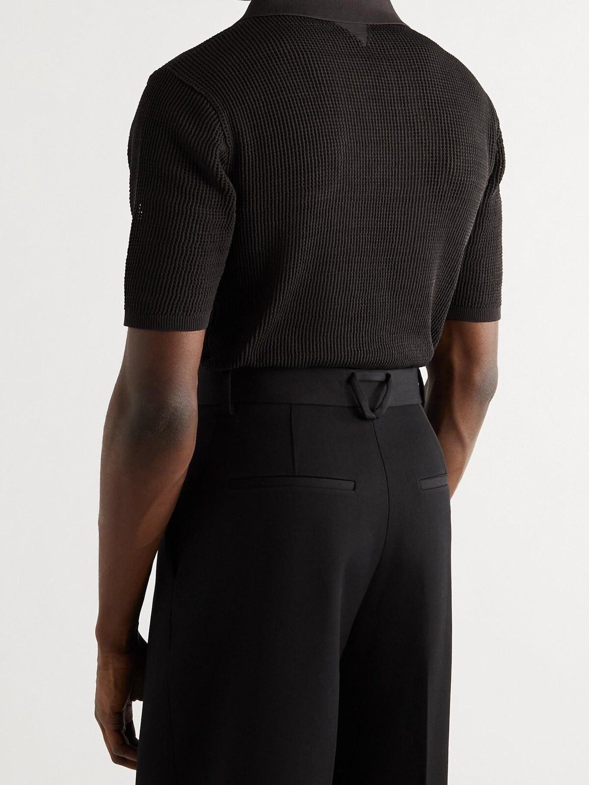 Bottega Veneta Chocolate Brown Cotton Mesh Polo Size US XS / EU 42 / 0 - 3 Thumbnail