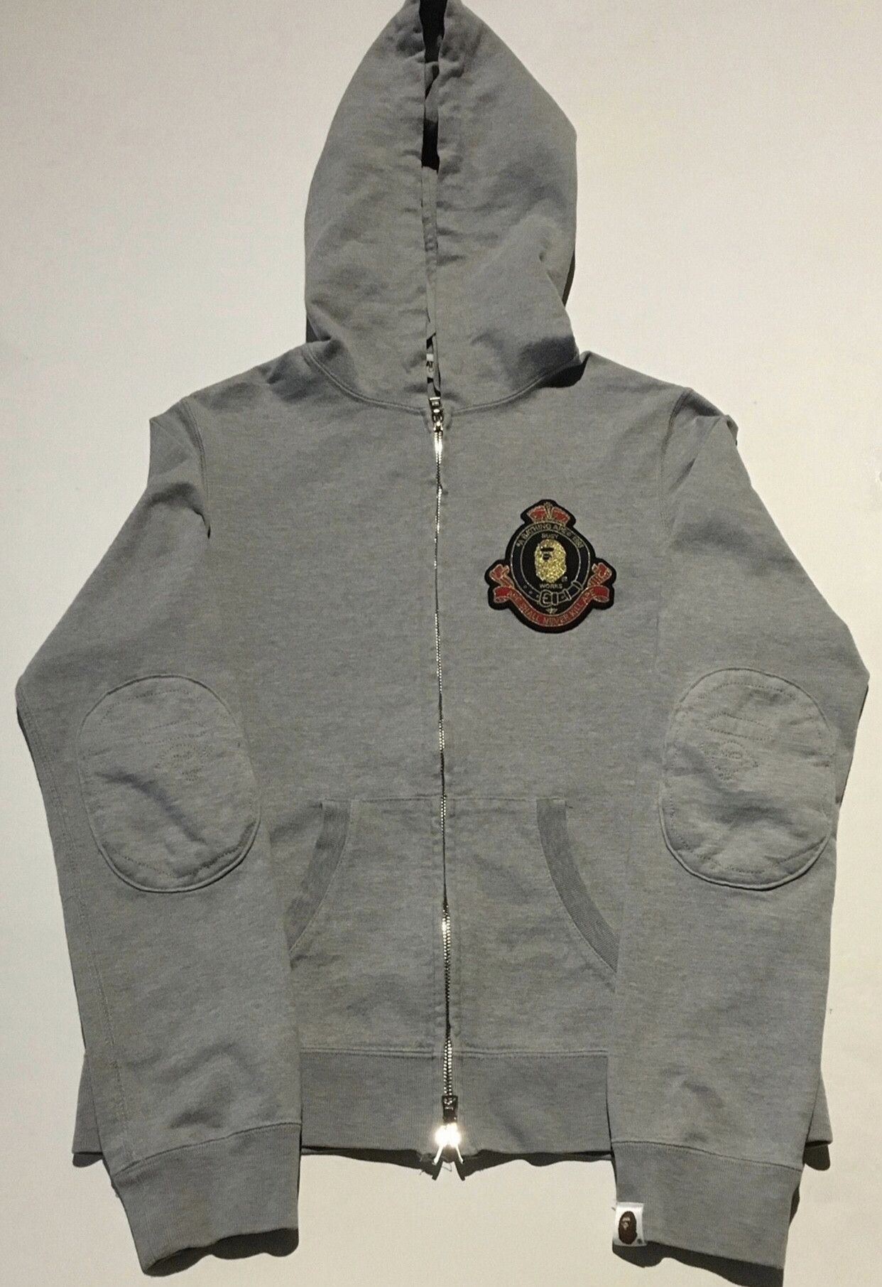 image of Bape Hoodie Sweatshirt in Grey, Men's (Size XS)