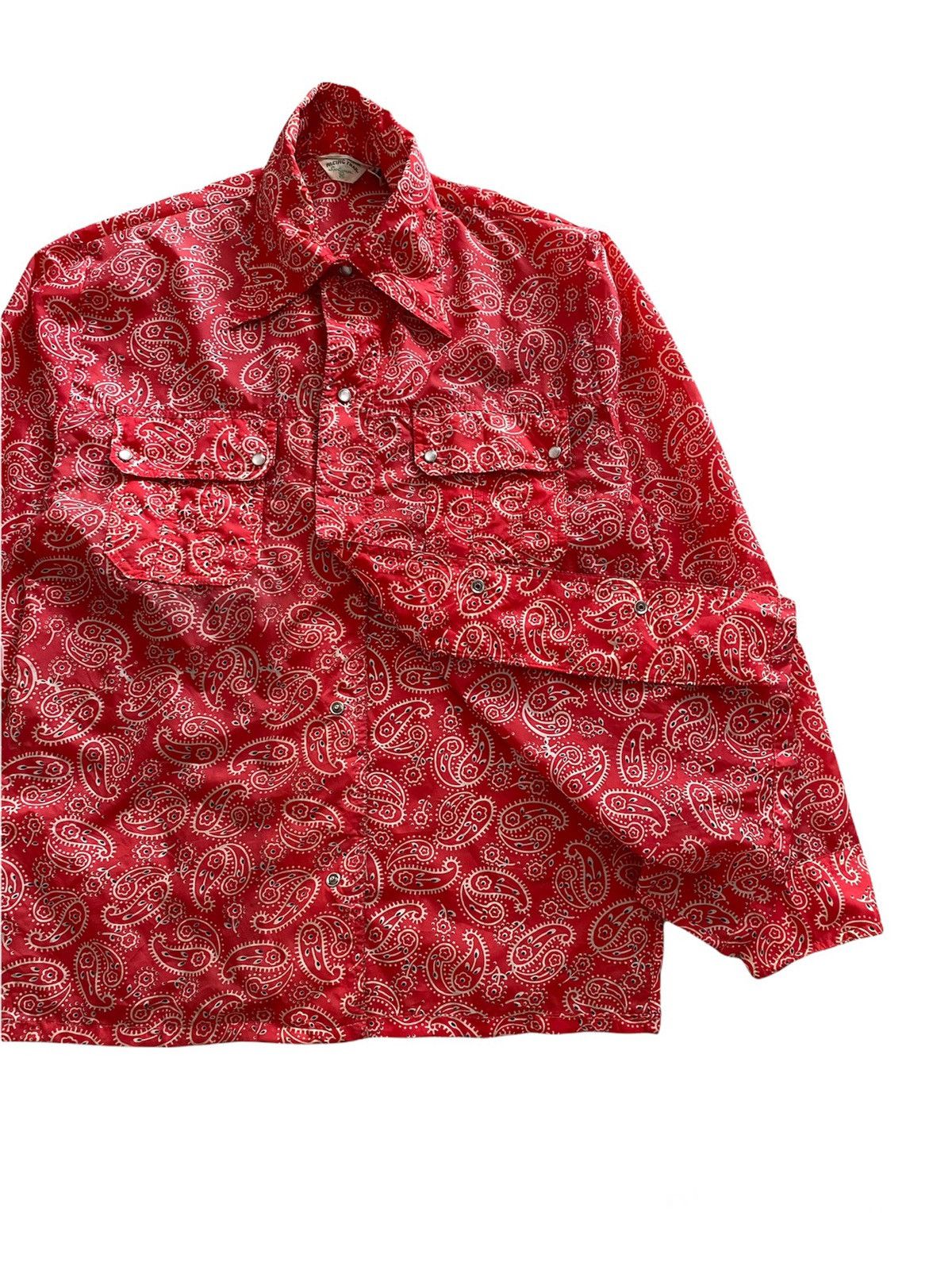Japanese Brand × Vintage Vintage Paisley Sportwear Pacific Trail Nylon Button Shirt Size US L / EU 52-54 / 3 - 6 Thumbnail