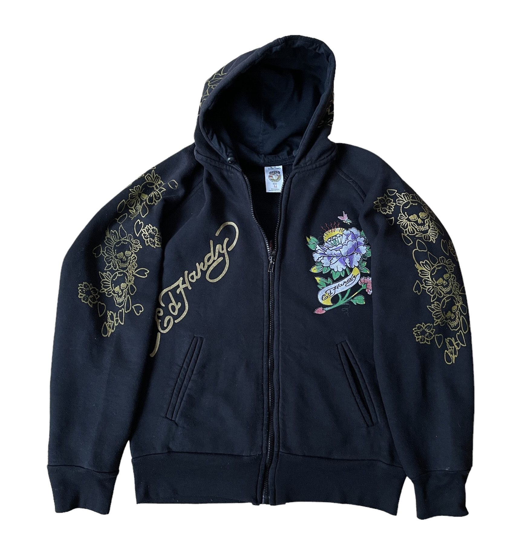 Ed Hardy Vintage Ed Hardy Hoodie Sweatshirt Jacket Woman Rare Size M / US 6-8 / IT 42-44 - 3 Thumbnail