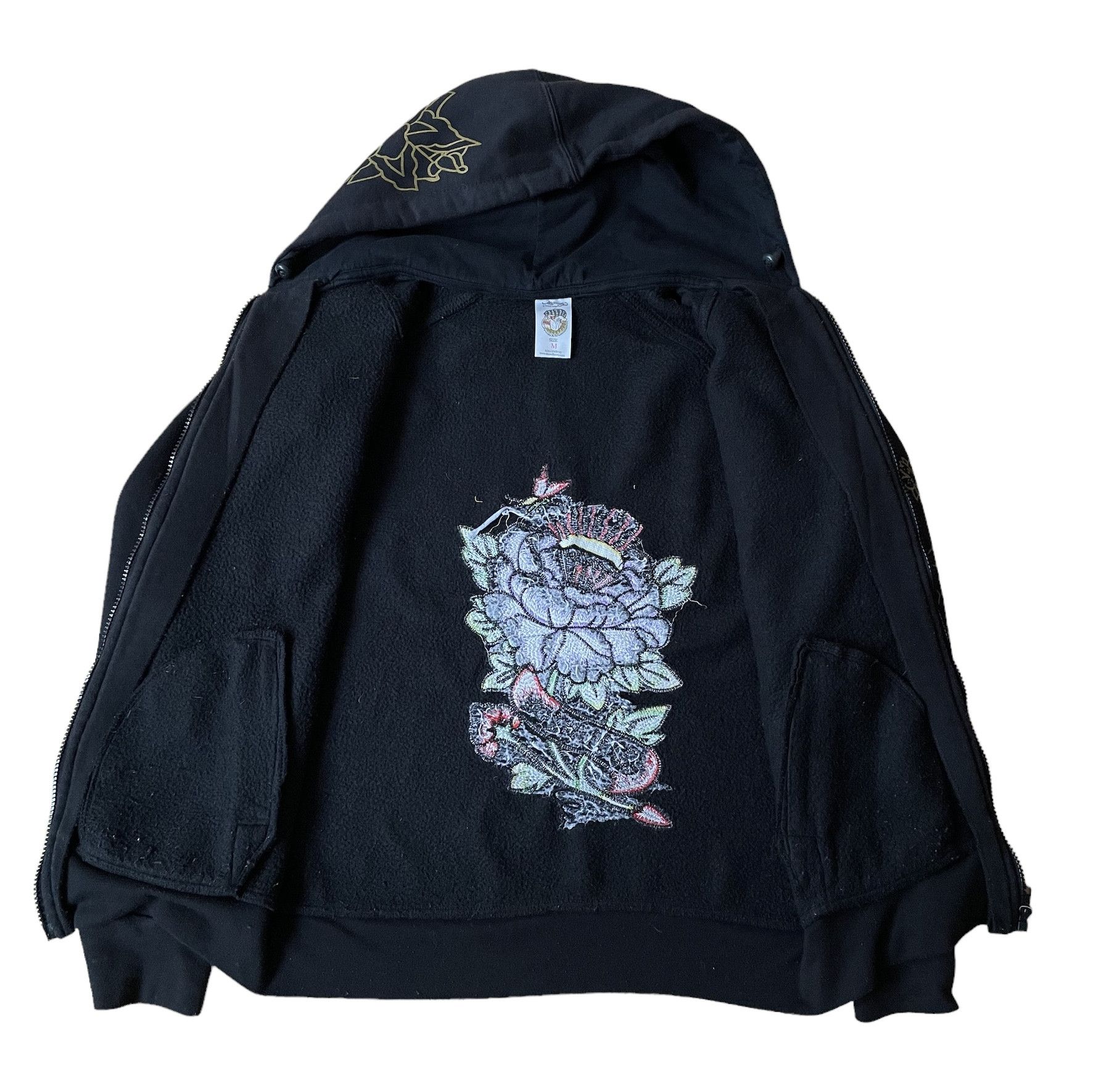 Ed Hardy Vintage Ed Hardy Hoodie Sweatshirt Jacket Woman Rare Size M / US 6-8 / IT 42-44 - 2 Thumbnail