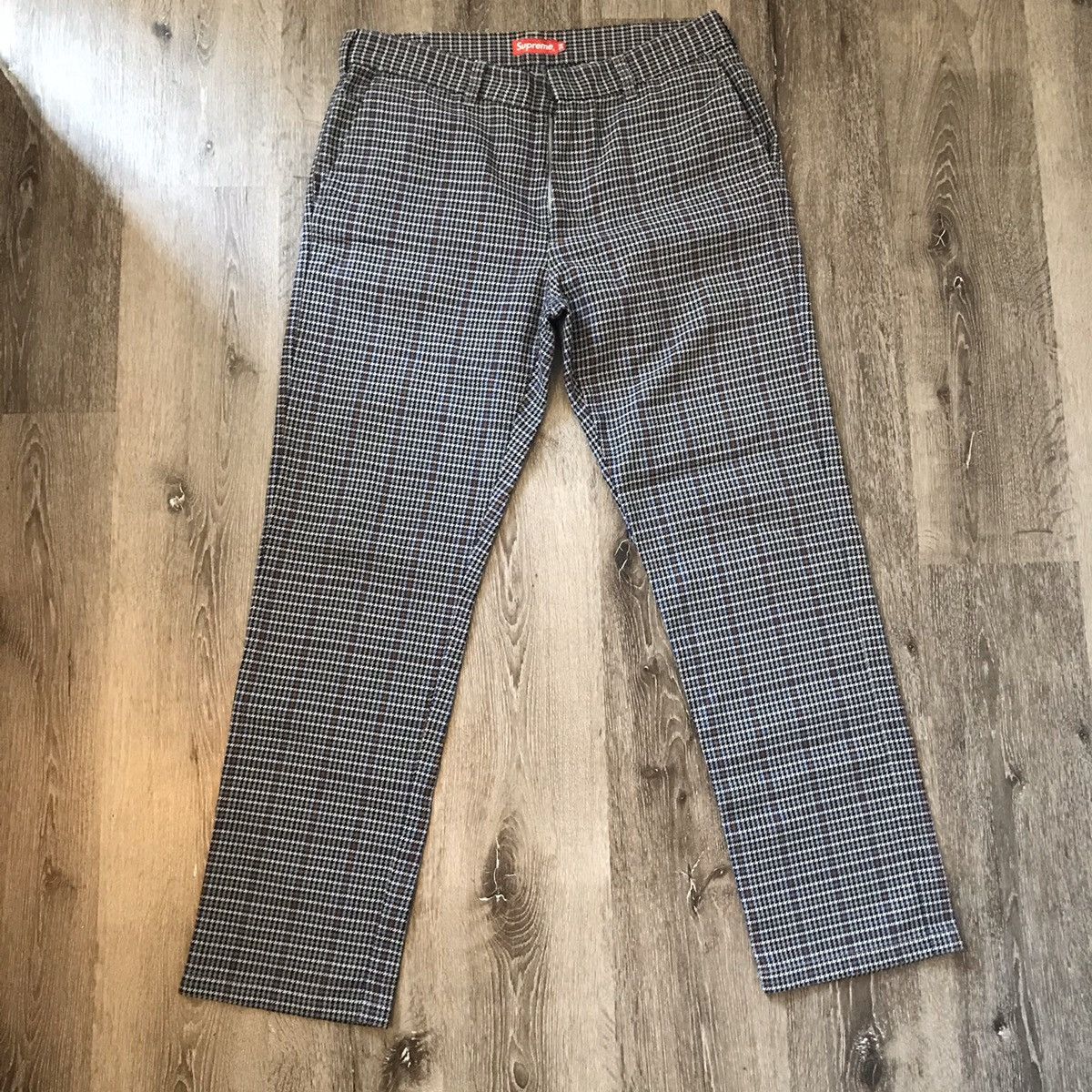 Pre-owned Supreme Houndstooth Pants In Multicolor