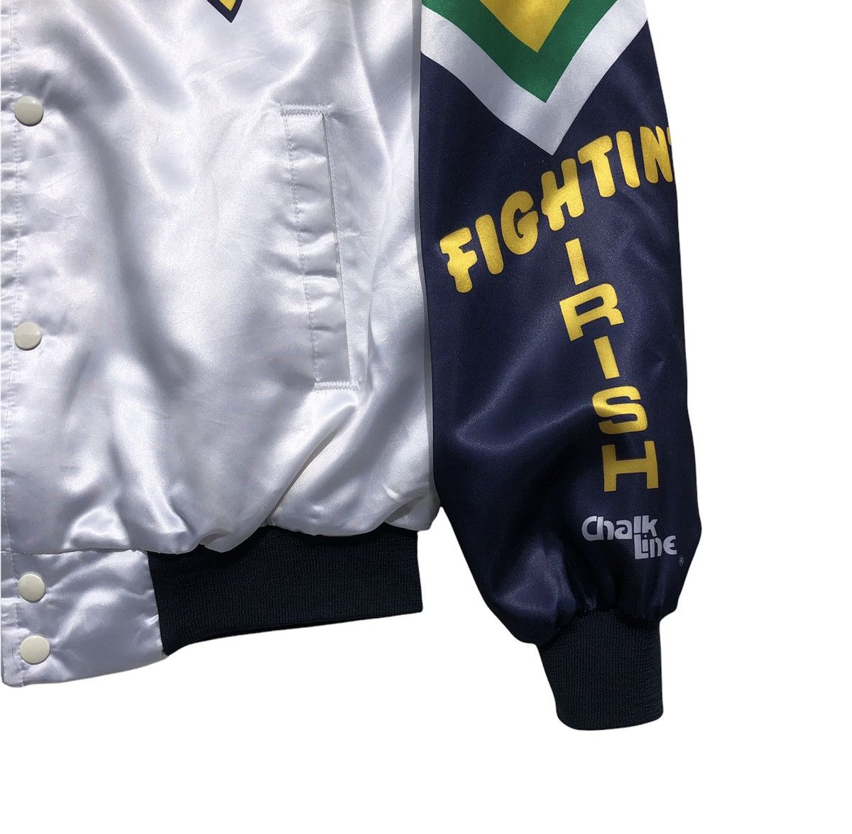 Chalk Line 🔥Vtg 90s Notre Dame fighting Irish Football Varsity Jacket Size US L / EU 52-54 / 3 - 6 Thumbnail