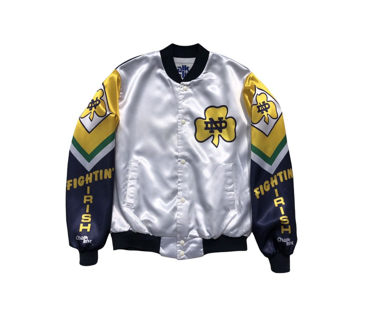 Chalk Line 🔥Vtg 90s Notre Dame fighting Irish Football Varsity Jacket Size US L / EU 52-54 / 3 - 3 Thumbnail