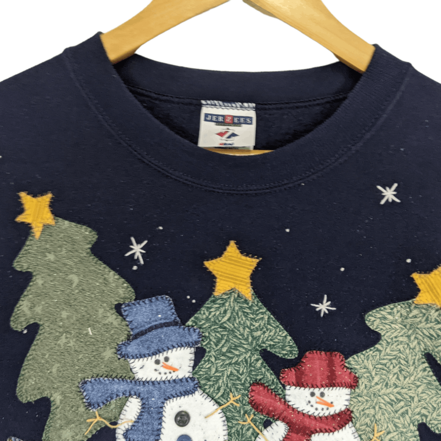 Jerzees Vintage JERZEES Snowman Christmas Winter New Year Sweatshirt Size US M / EU 48-50 / 2 - 4 Thumbnail