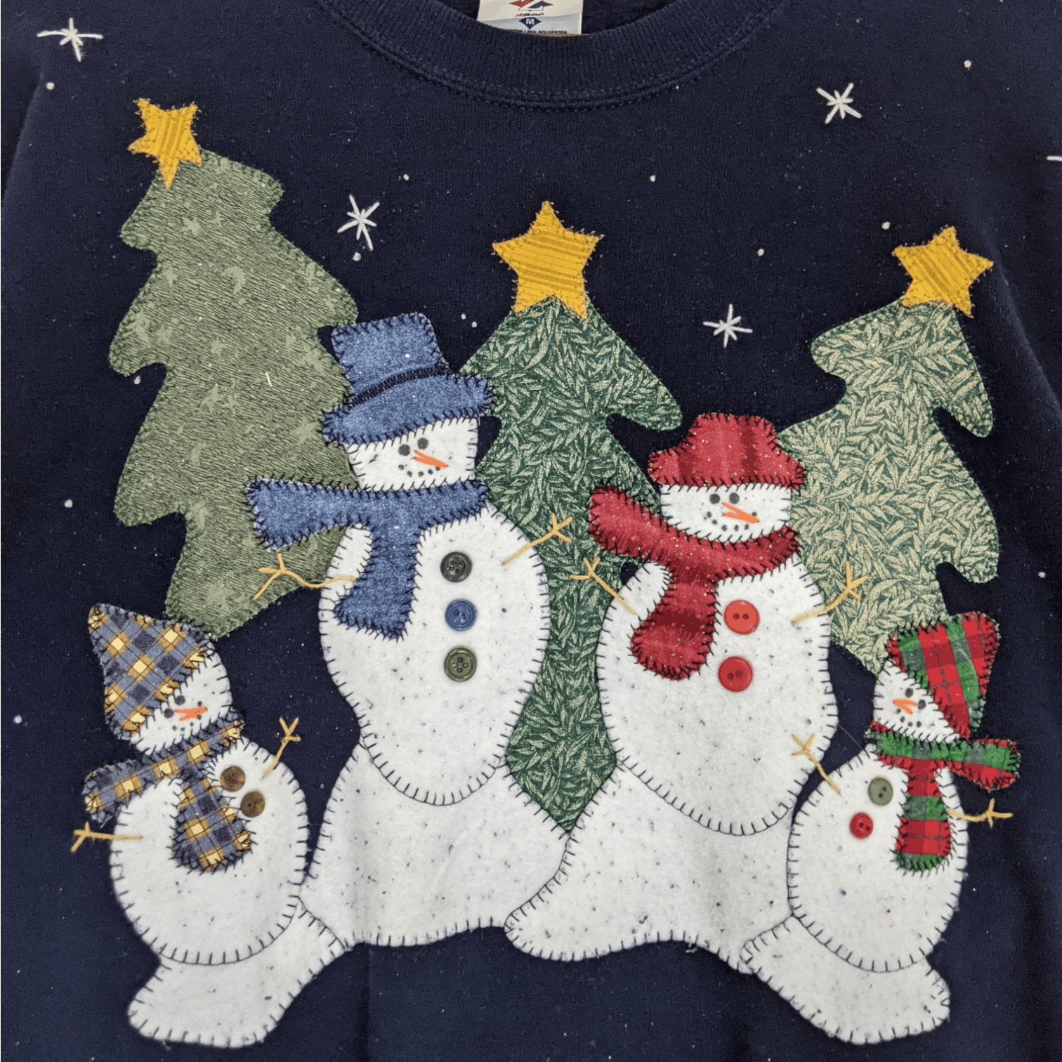 Jerzees Vintage JERZEES Snowman Christmas Winter New Year Sweatshirt Size US M / EU 48-50 / 2 - 5 Thumbnail