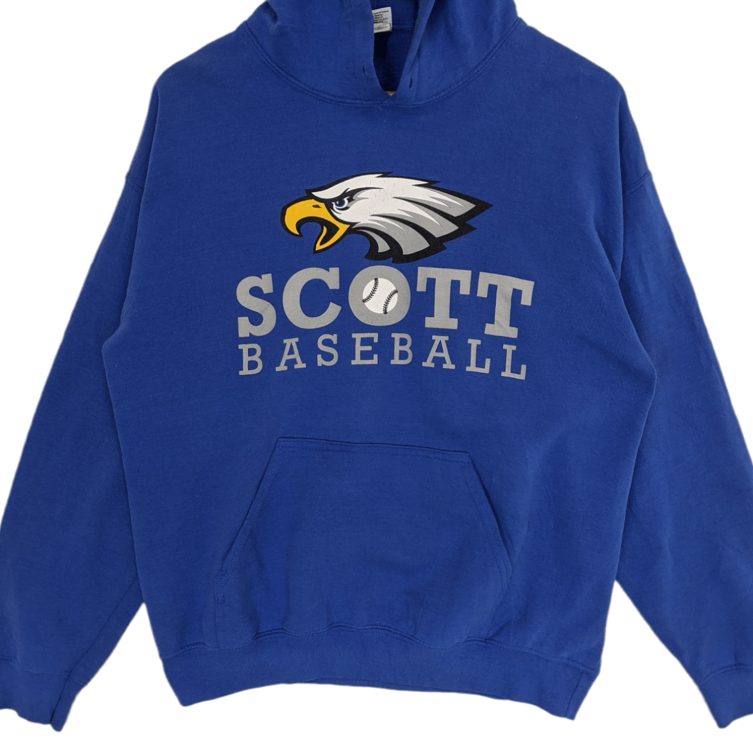 American Apparel Vintage 2000's NBA Scott Falcons Baseball Hoodie Sweatshirt Size US M / EU 48-50 / 2 - 2 Thumbnail