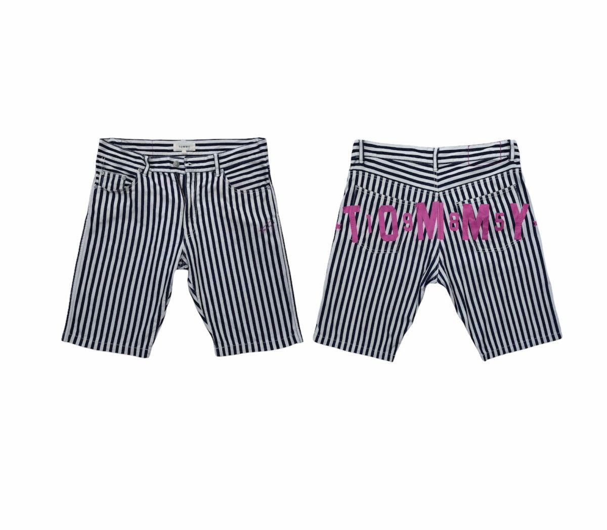 Tommy Hilfiger Tommy Striped Big Spell Out Short Pants Size US 35 - 3 Thumbnail