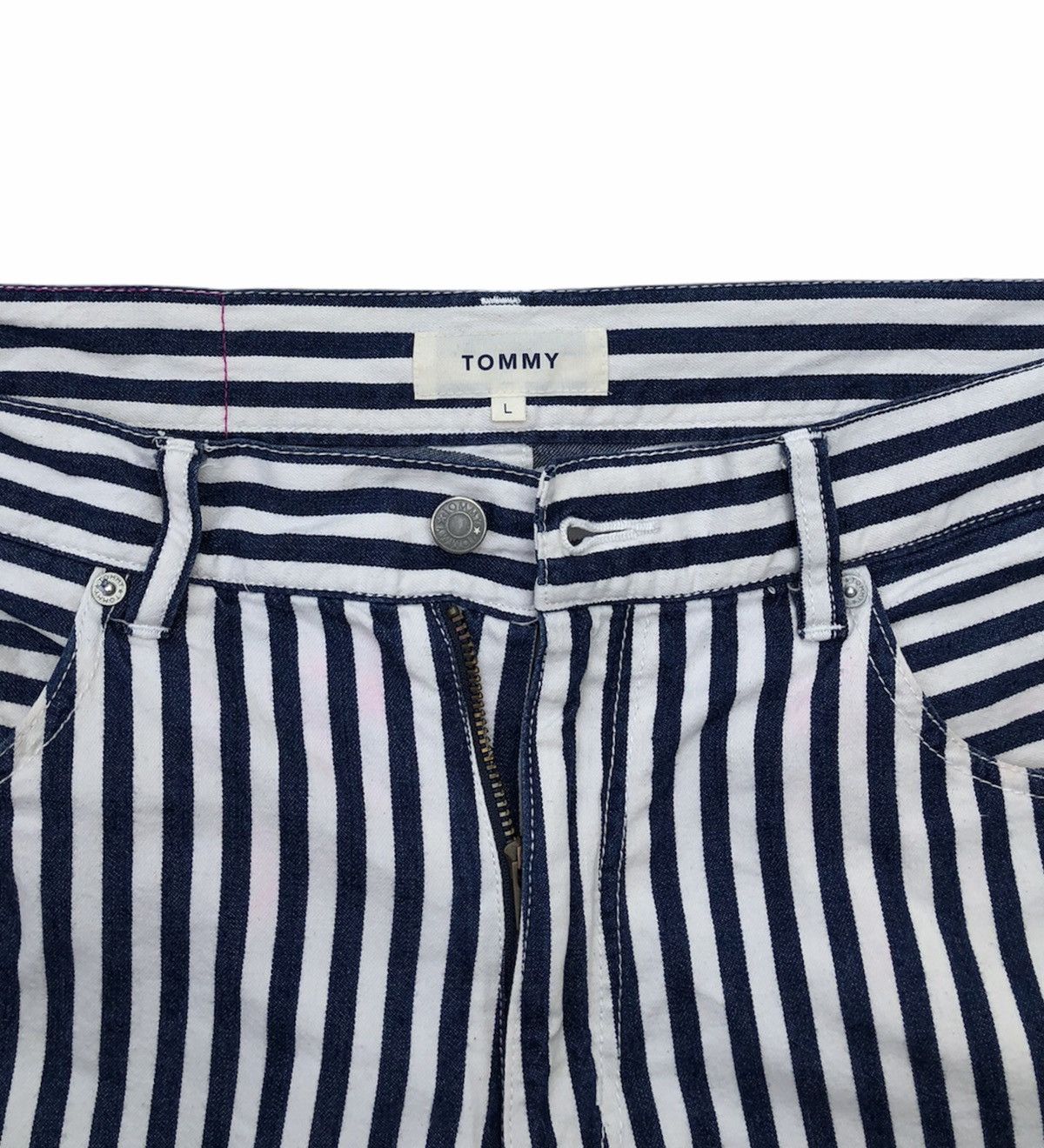 Tommy Hilfiger Tommy Striped Big Spell Out Short Pants Size US 35 - 7 Thumbnail