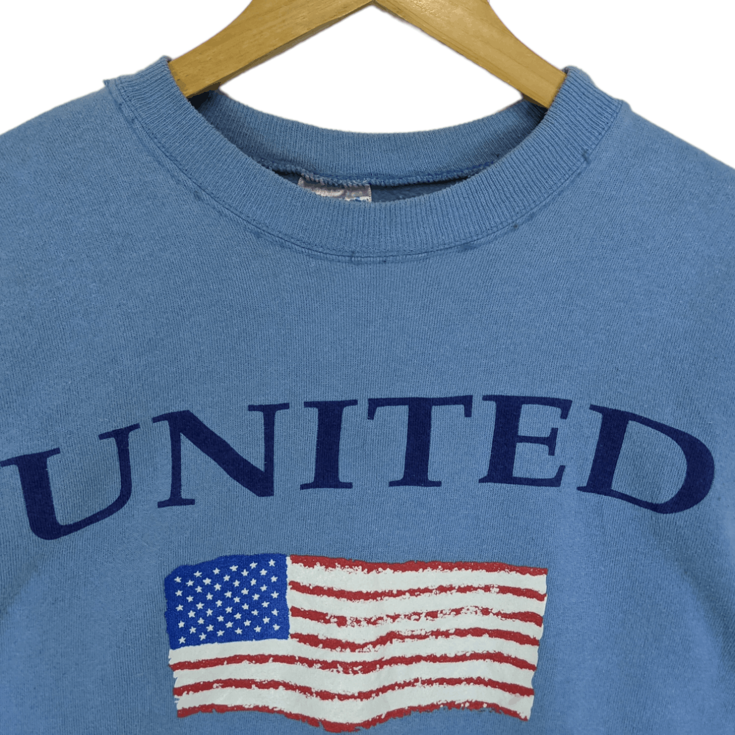 Hanes Vintage 90's UNITED WE STAND Us Flag Image Jumper Sweatshirt Size M / US 6-8 / IT 42-44 - 4 Thumbnail