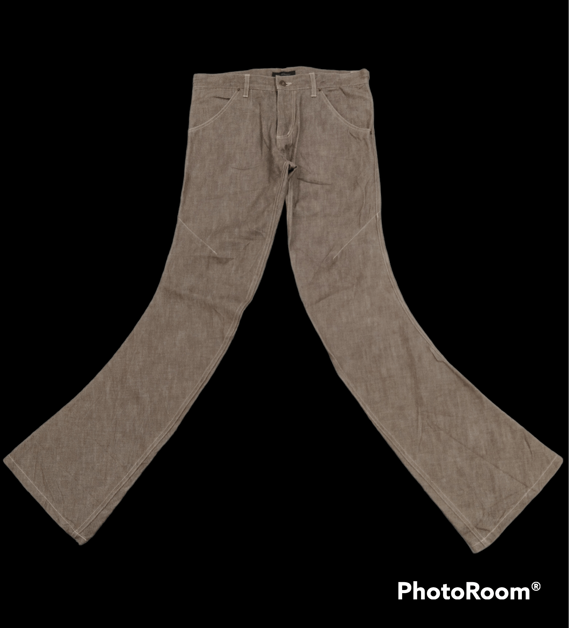 image of Avant Garde x Hype Flare Design No Crossing Made In Japan in Brown, Men's (Size 31)
