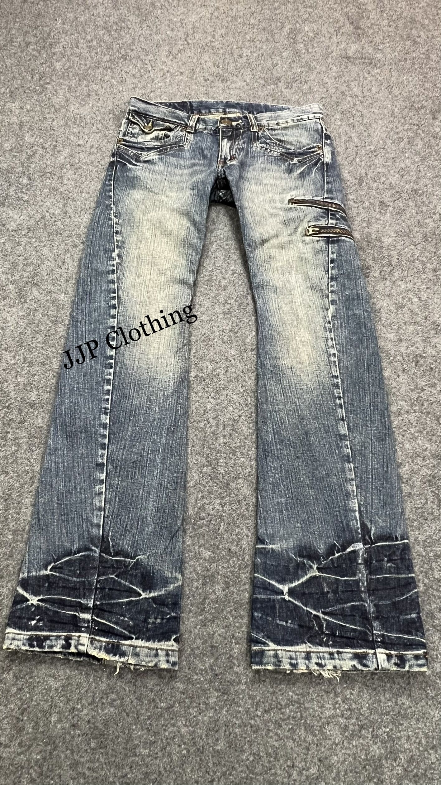 Japanese Brand RattleTrap Slight Flare Acid Wash Boot Cut Size US 32 / EU 48 - 3 Thumbnail