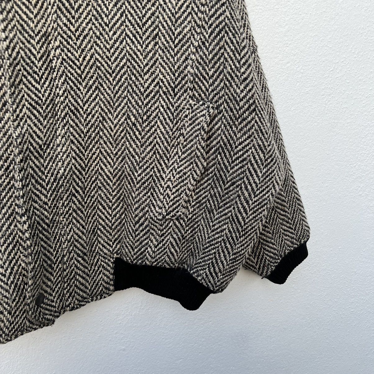 Japanese Brand RARE MILK SODA BOMBER HERRINGBONE JACKET WOOL RARE STYLE Size US M / EU 48-50 / 2 - 4 Thumbnail