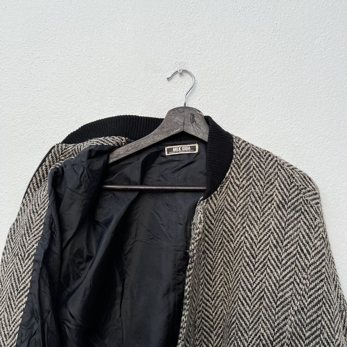 Japanese Brand RARE MILK SODA BOMBER HERRINGBONE JACKET WOOL RARE STYLE Size US M / EU 48-50 / 2 - 10 Thumbnail