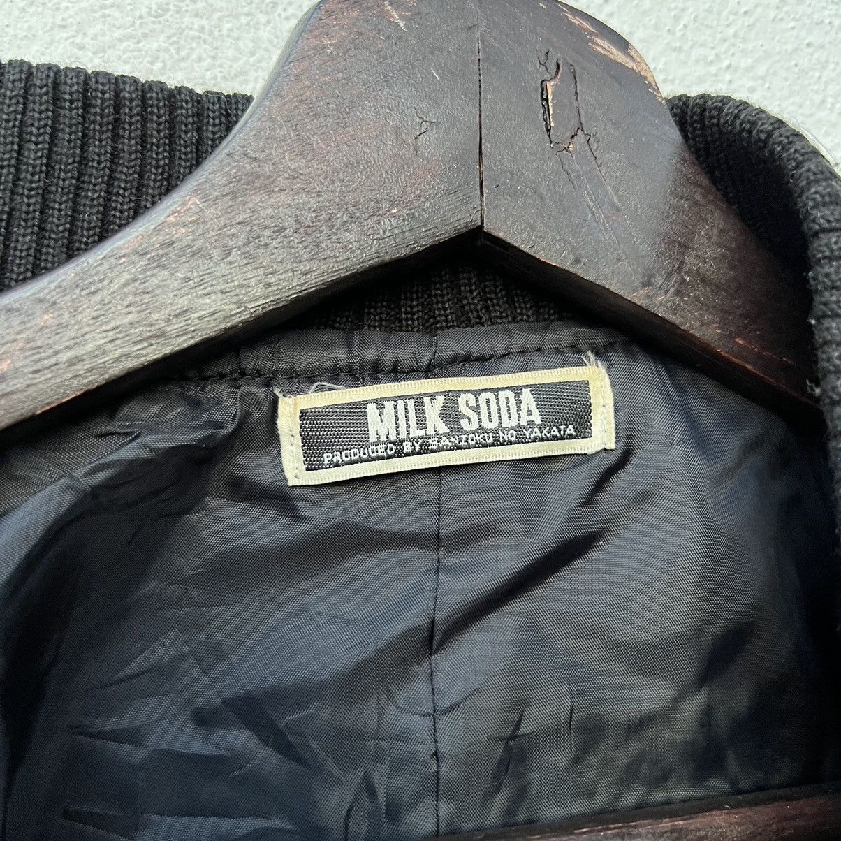 Japanese Brand RARE MILK SODA BOMBER HERRINGBONE JACKET WOOL RARE STYLE Size US M / EU 48-50 / 2 - 13 Thumbnail