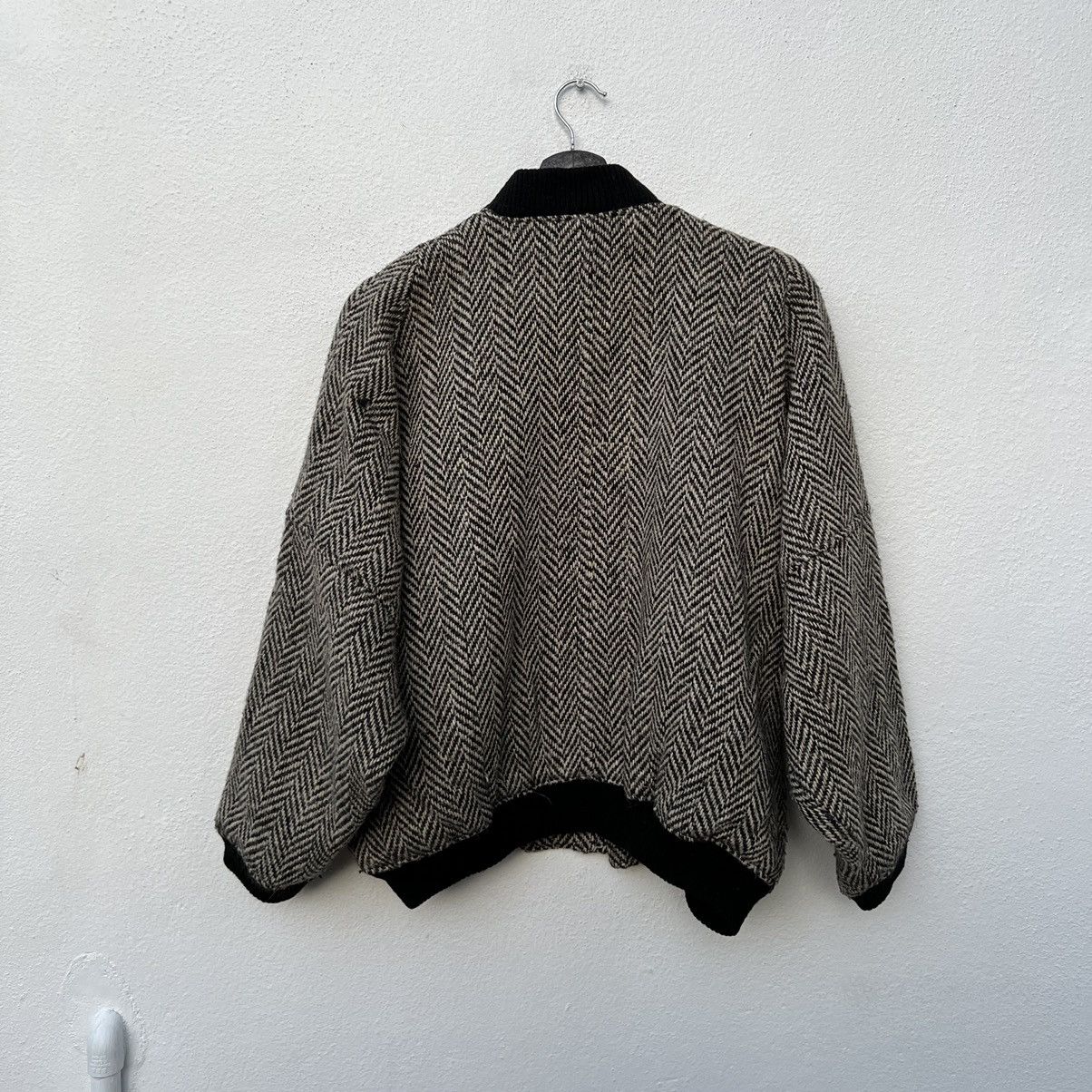 Japanese Brand RARE MILK SODA BOMBER HERRINGBONE JACKET WOOL RARE STYLE Size US M / EU 48-50 / 2 - 8 Thumbnail