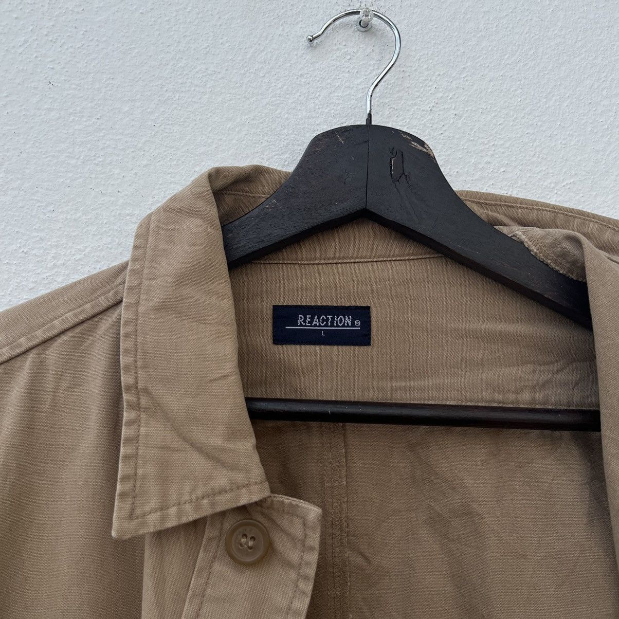 Japanese Brand VINTAGE HIKORY CHORE JACKET REACTION JAPAN CARGO POCKET Size US L / EU 52-54 / 3 - 11 Thumbnail