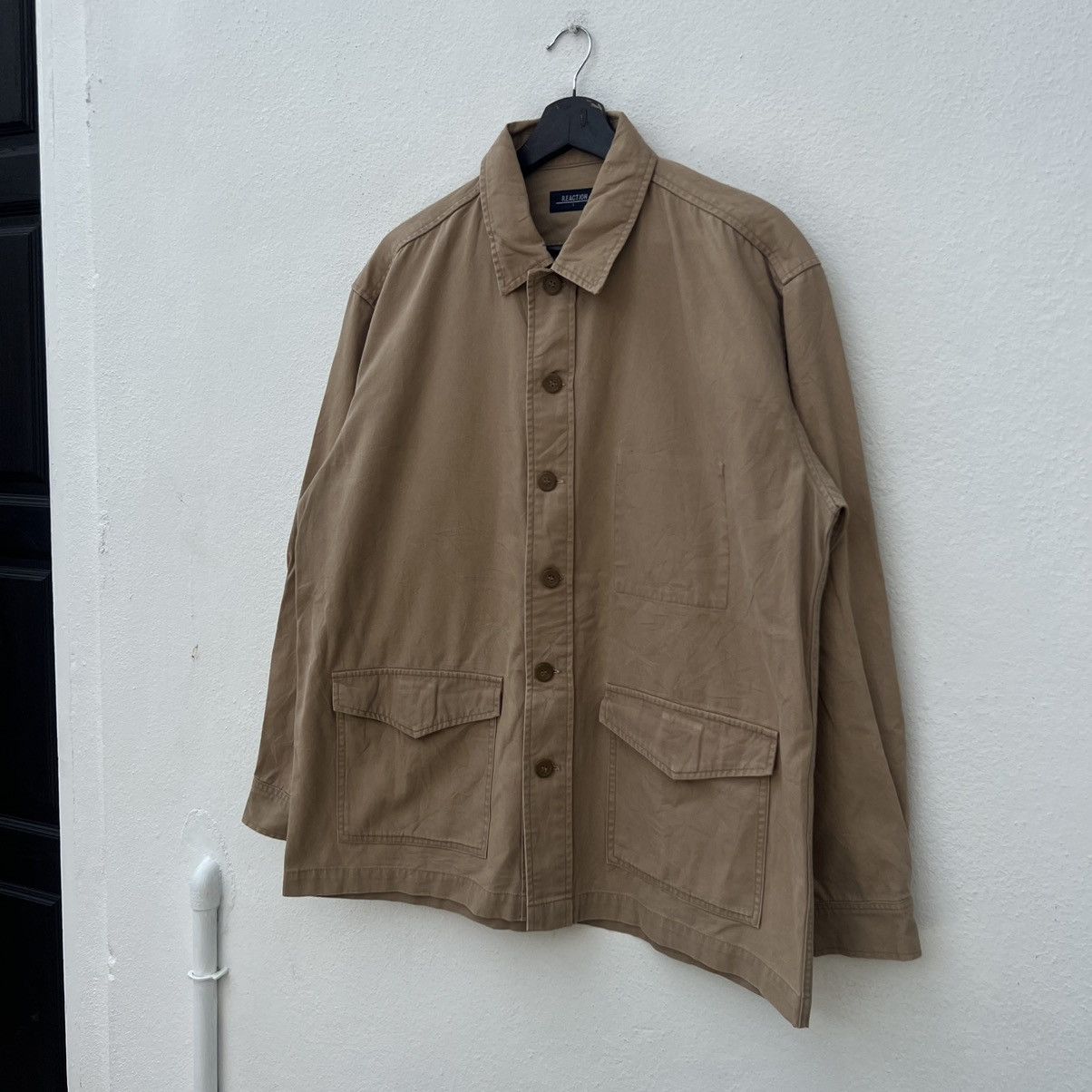Japanese Brand VINTAGE HIKORY CHORE JACKET REACTION JAPAN CARGO POCKET Size US L / EU 52-54 / 3 - 2 Thumbnail