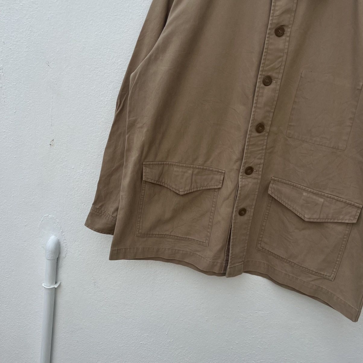 Japanese Brand VINTAGE HIKORY CHORE JACKET REACTION JAPAN CARGO POCKET Size US L / EU 52-54 / 3 - 4 Thumbnail