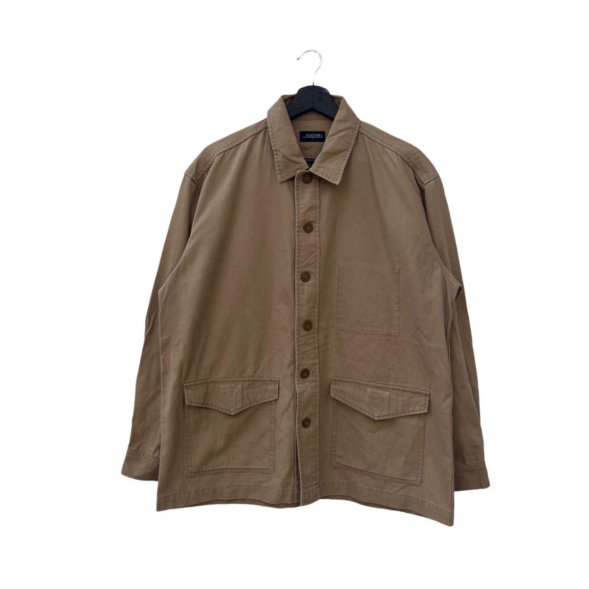 Japanese Brand VINTAGE HIKORY CHORE JACKET REACTION JAPAN CARGO POCKET Size US L / EU 52-54 / 3 - 1 Thumbnail